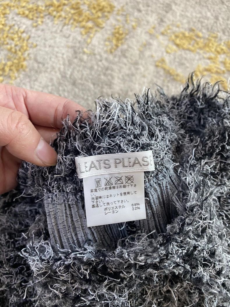 Issey Miyake Issey Miyake size:3 Black and grey mixed yarn mohair short Size 31" - 7 Thumbnail