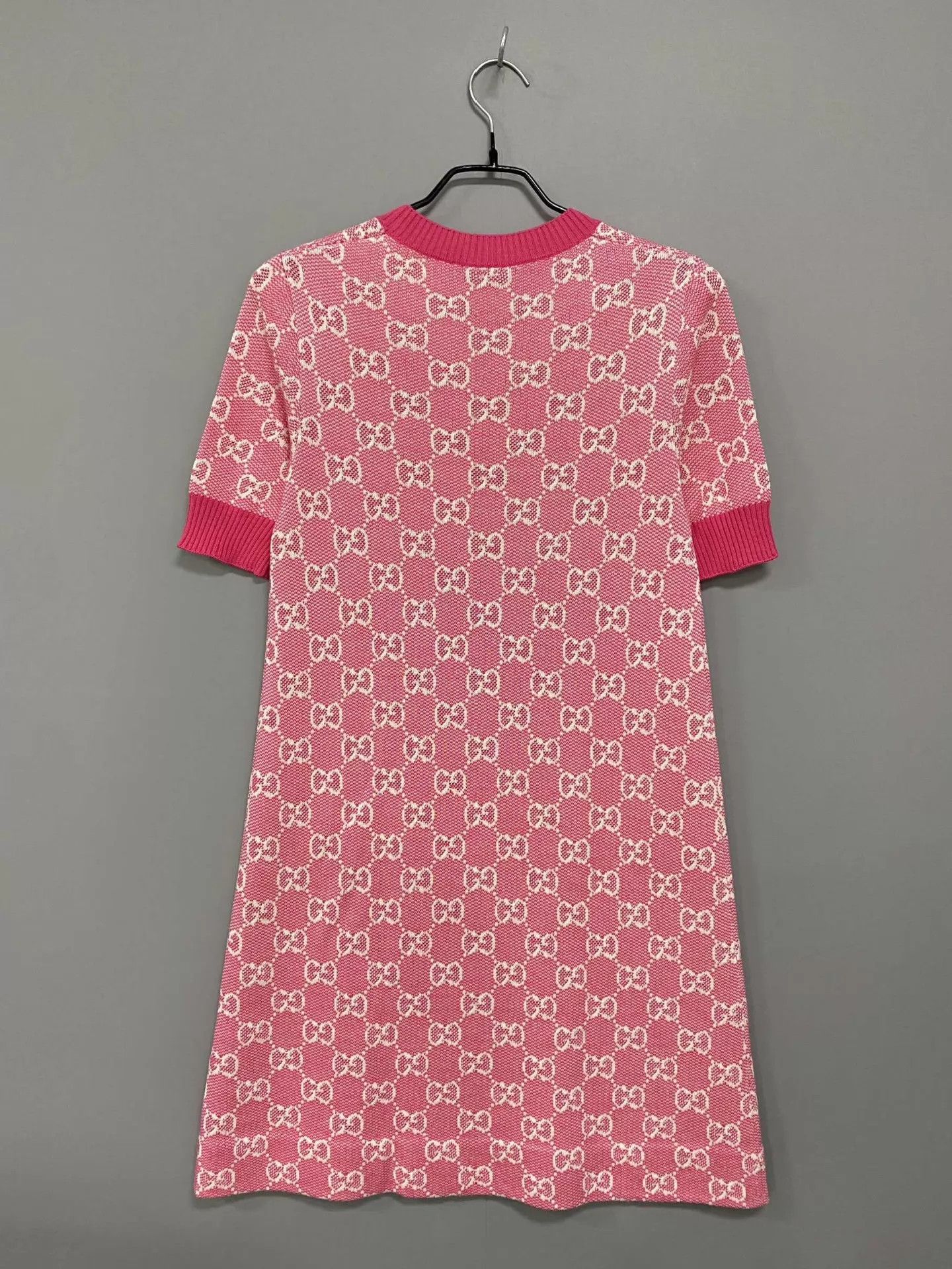 Gucci GUCCI pink jacquard all-over print knit dress women's XS Size XS / US 0-2 / IT 36-38 - 3 Thumbnail