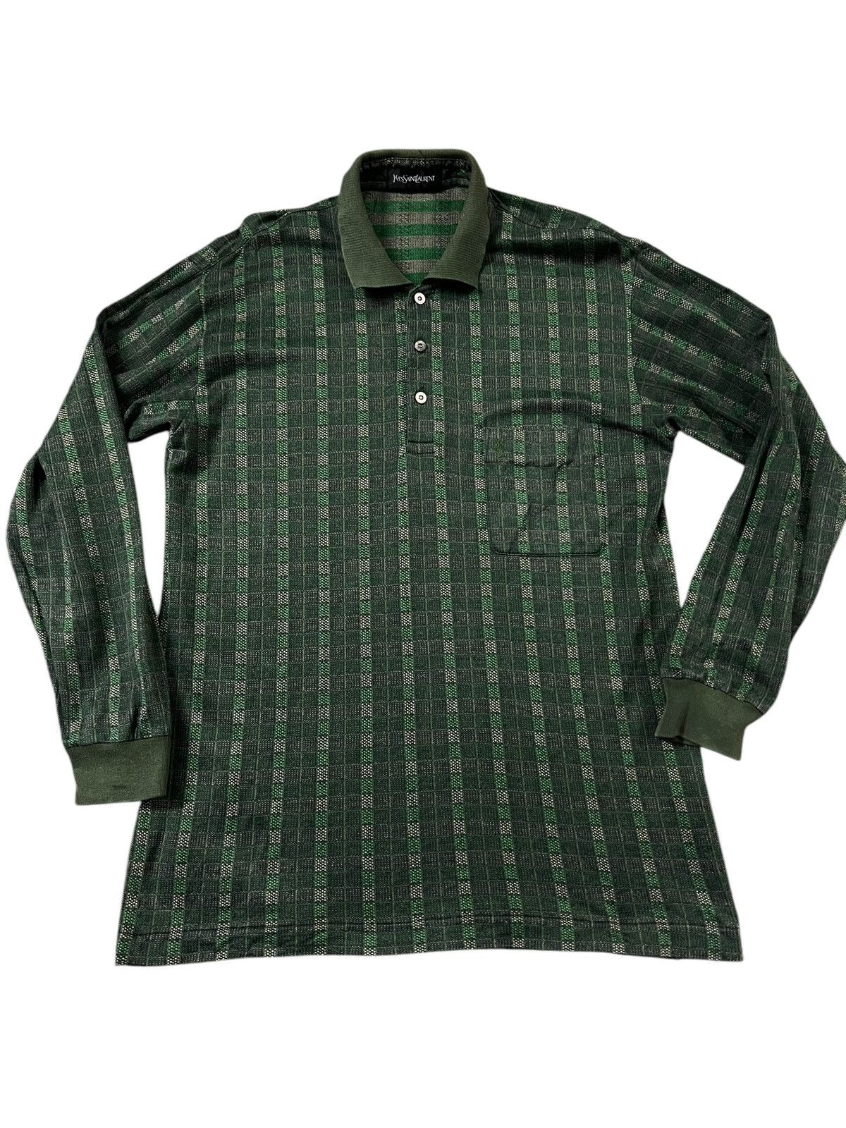 Vintage × Yves Saint Laurent Vintage 90’s Yves Saint Laurent Shirt Long Sleeve Size US M / EU 48-50 / 2 - 1 Thumbnail