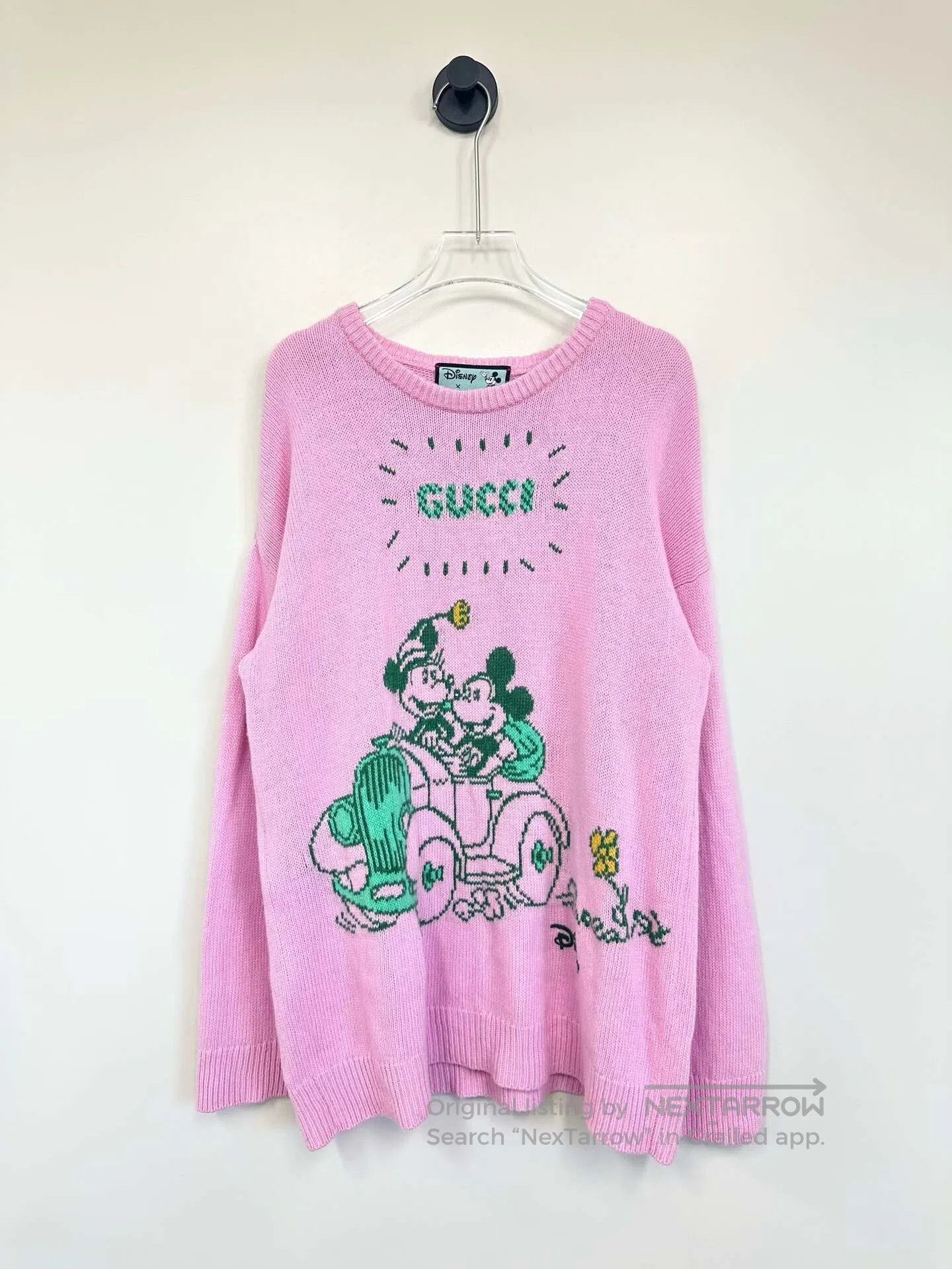 Gucci Guicci Pink Cartoon Mickey Round Neck Long-sleeve Sweater| Size M / US 6-8 / IT 42-44 - 1 Thumbnail