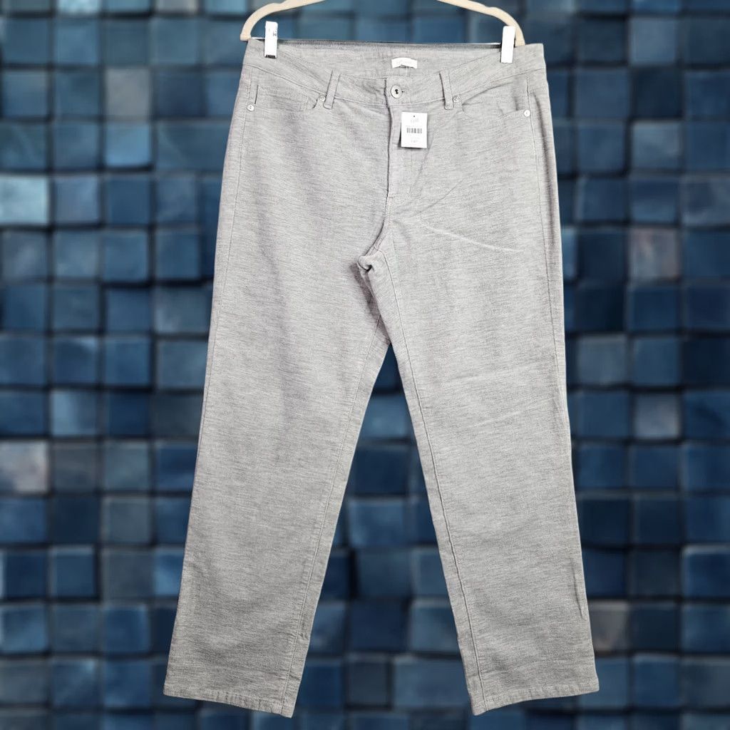 J. Jill J.JILL Corduroy Pants Women 14P Mid Rise Gray Solid Casual Outdoor Preppy Men/Womens? Size 36" / US 14 / IT 50 - 1 Thumbnail