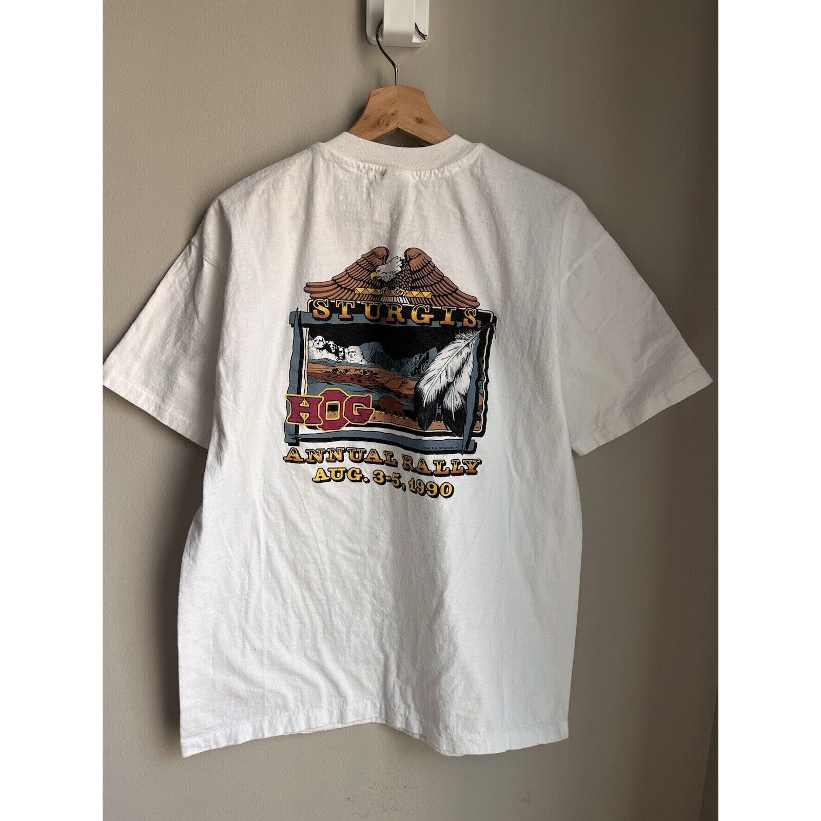Harley Davidson VINTAGE HARLEY DAVIDSON STURGIS RALLY SINGLE STITCH TEE 90S Size US XL / EU 56 / 4 - 3 Thumbnail