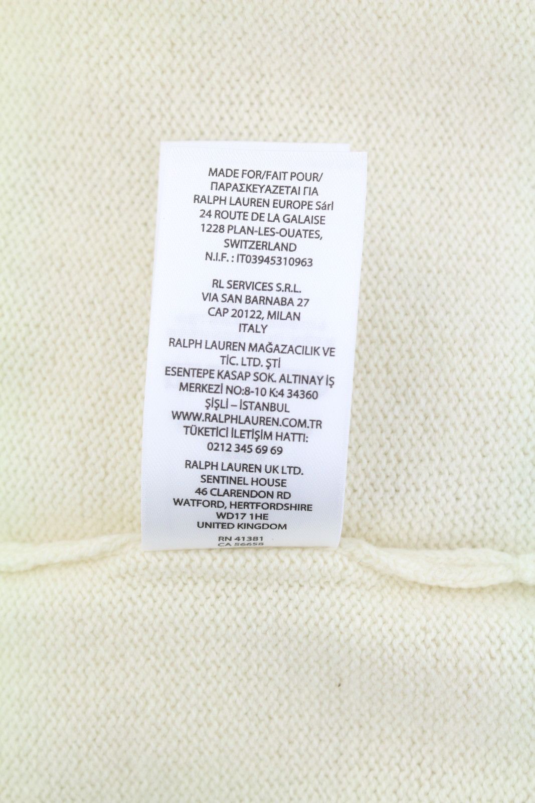 Ralph Lauren CREAM 2XL Wool Blend Polo Neck Pullover 86931 Size US XXL / EU 58 / 5 - 8 Thumbnail