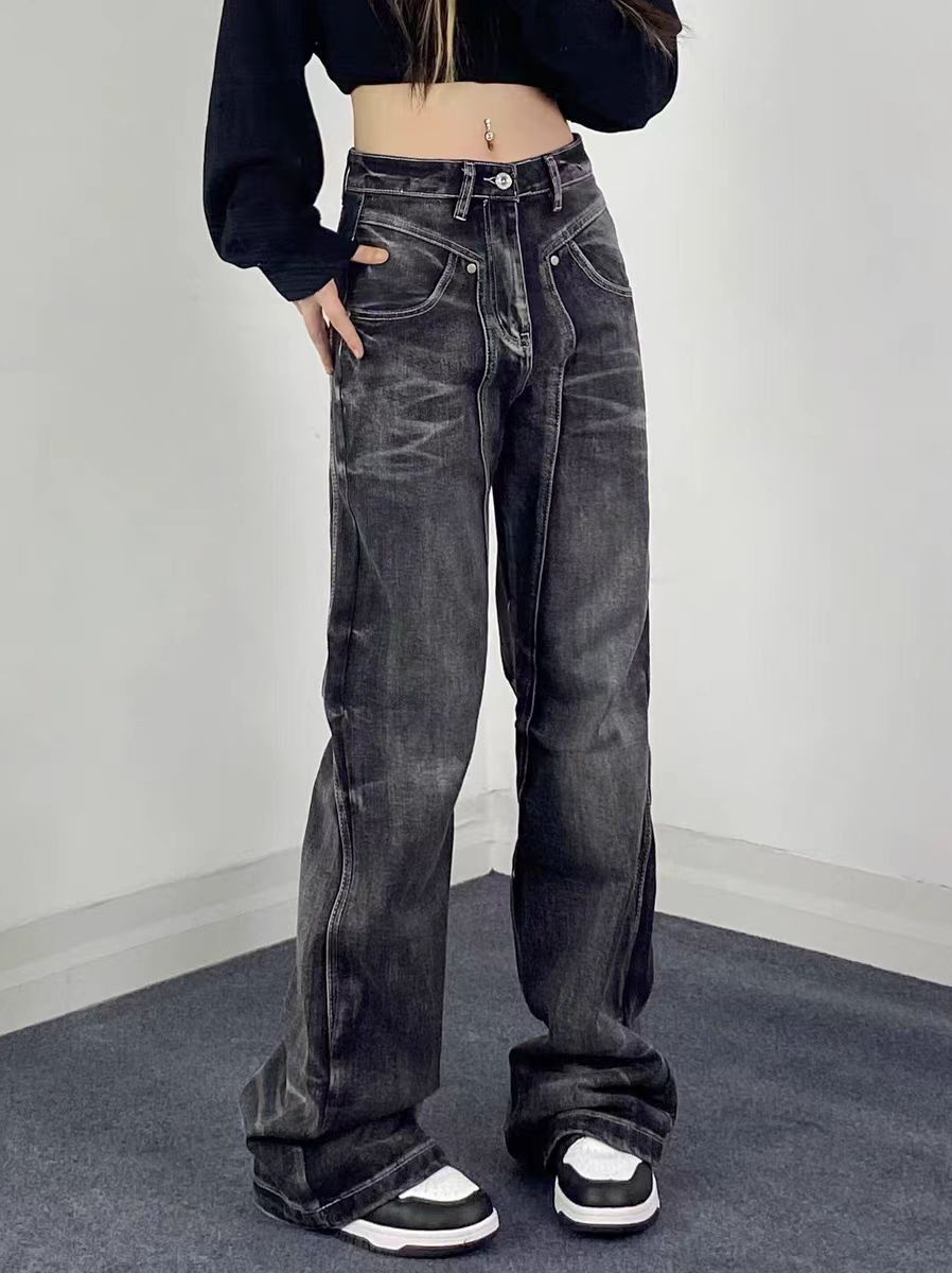 Japanese Brand × Jean High street patchwork deconstructed design micro flare jeans Size US 32 / EU 48 - 1 Thumbnail