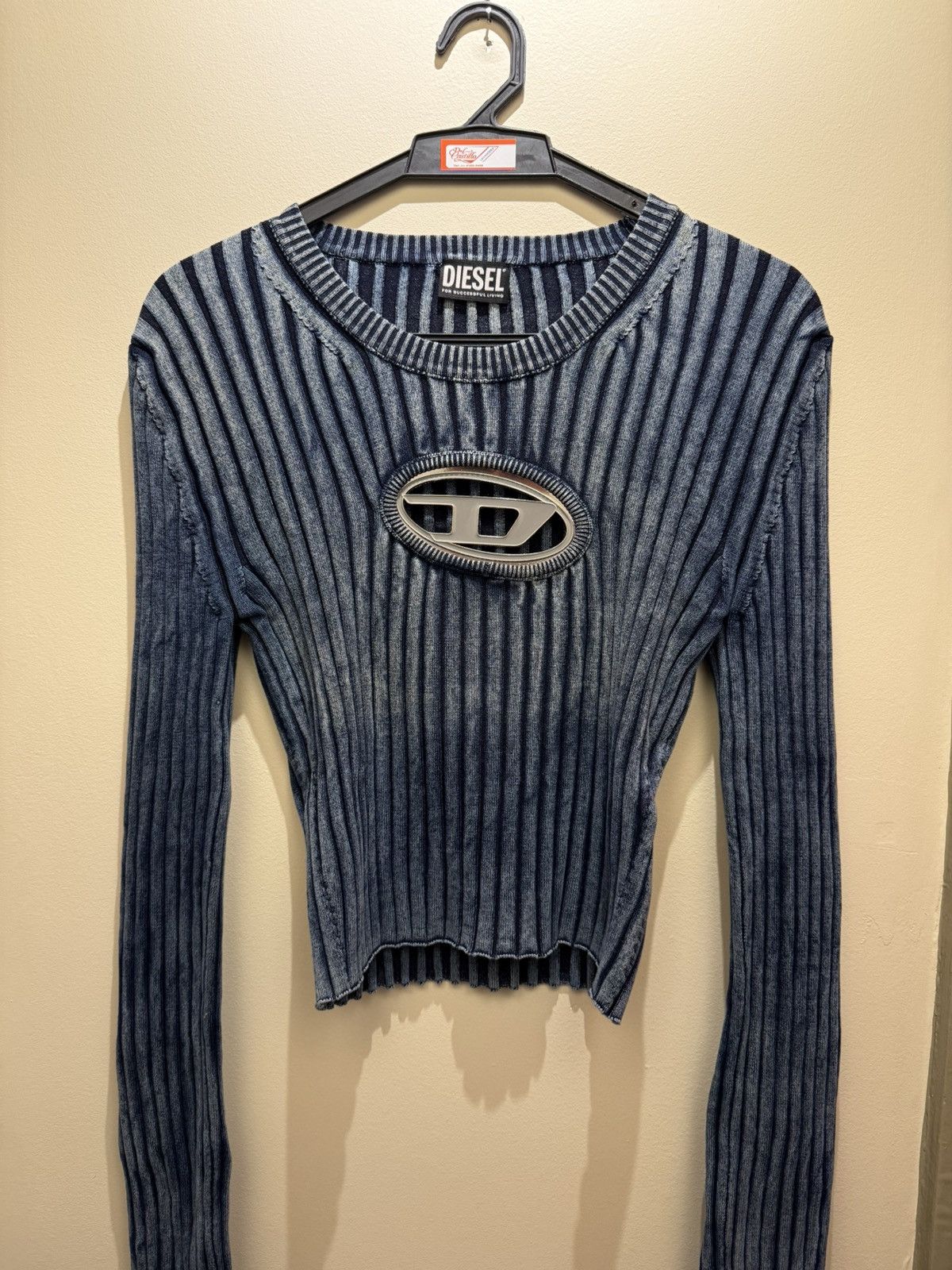 Diesel Diesel Ribbed Long Sleeve Crop Top Size M / US 6-8 / IT 42-44 - 1 Thumbnail