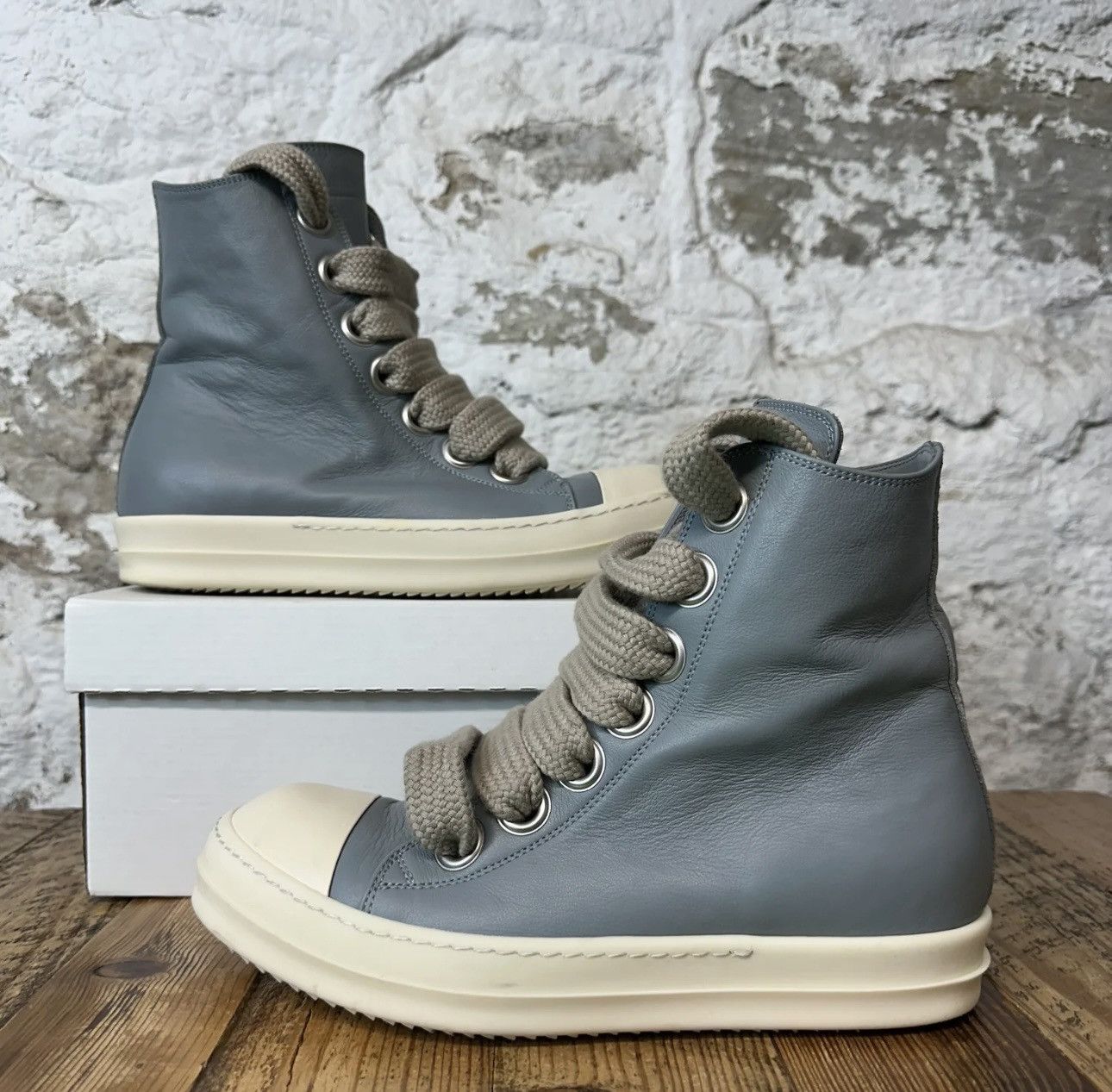 Rick Owens Rick Owens Jumbo lace High Dusty Blue Milk Size US 7 / EU 40 - 1 Thumbnail