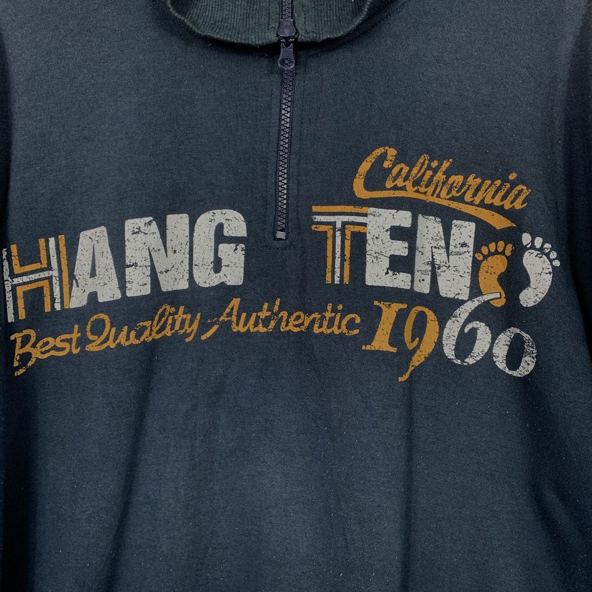 Hang Ten Hang Ten Quarter Zipper Big Logo Sweater Size US L / EU 52-54 / 3 - 14 Thumbnail