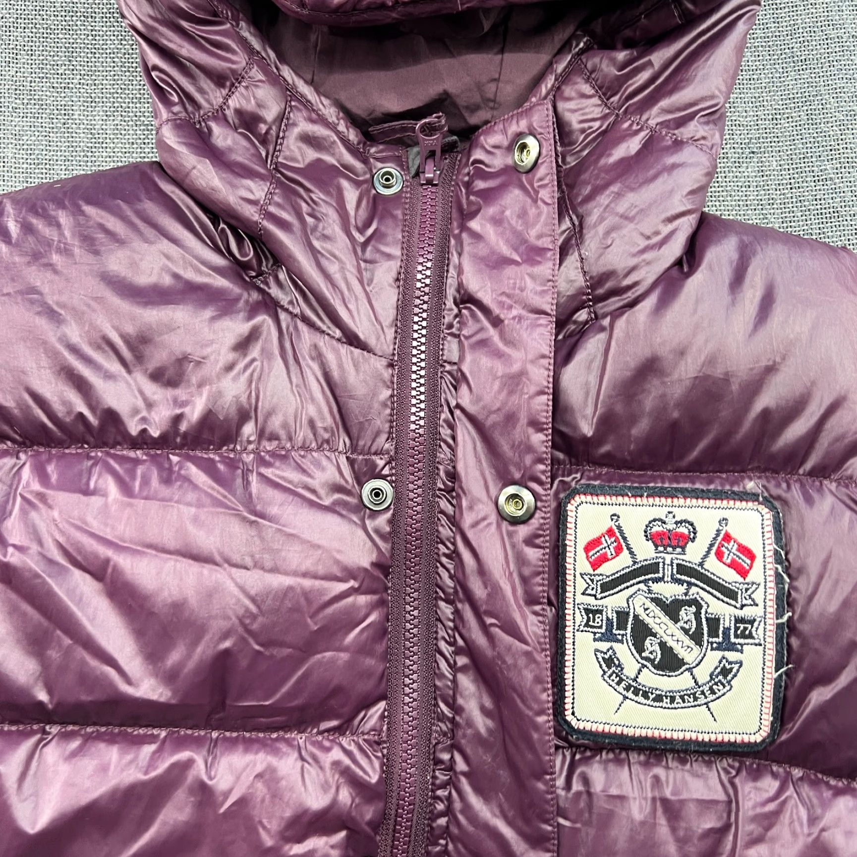 Helly Hansen Helly Hansen Goose Down Puffer Vest Womens Medium Purple Hooded Full Zip Pockets Shirt Size M / US 6-8 / IT 42-44 - 2 Thumbnail