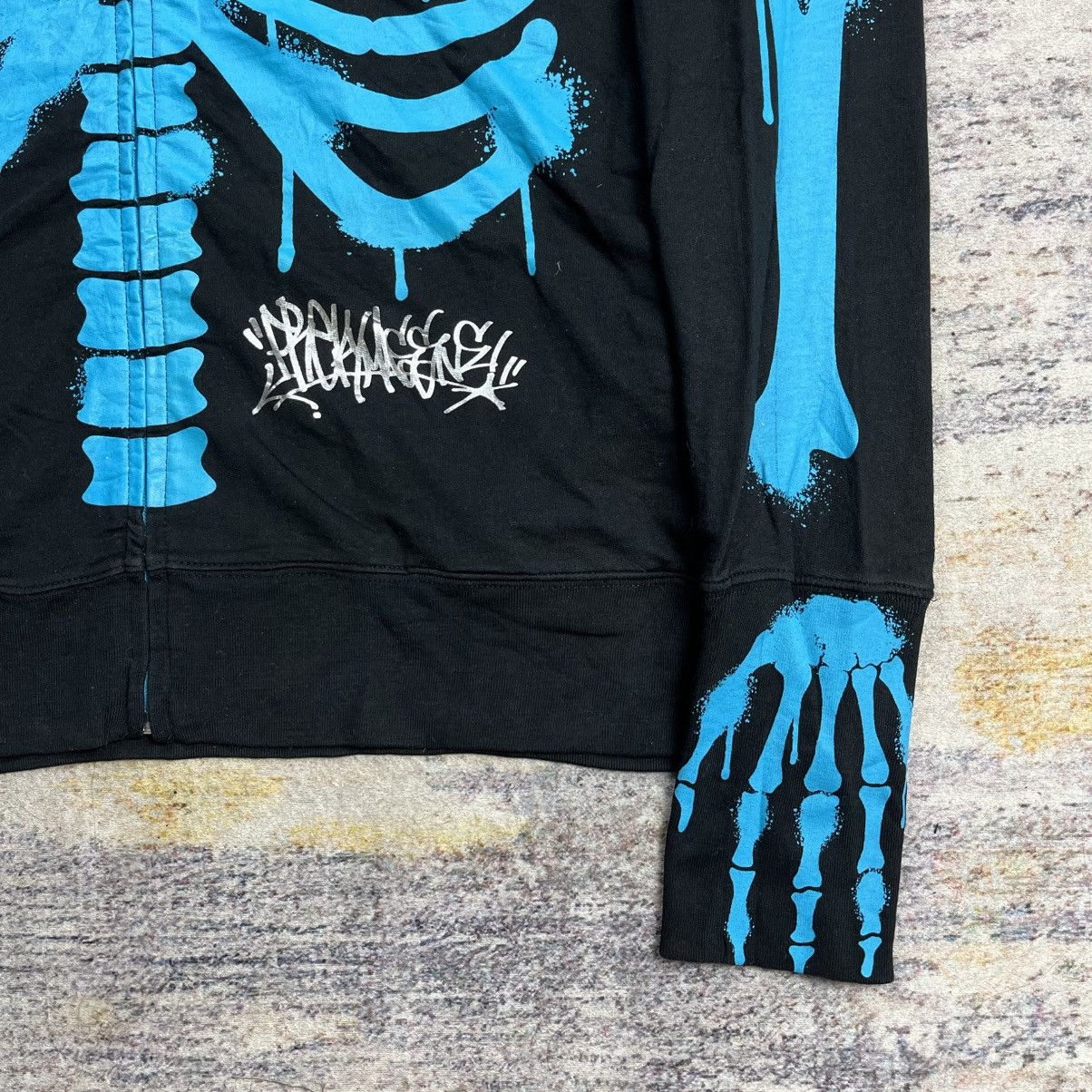 Japanese Brand Freaky massive skeleton full zip thumbhole zip hoodie Size US XL / EU 56 / 4 - 4 Thumbnail