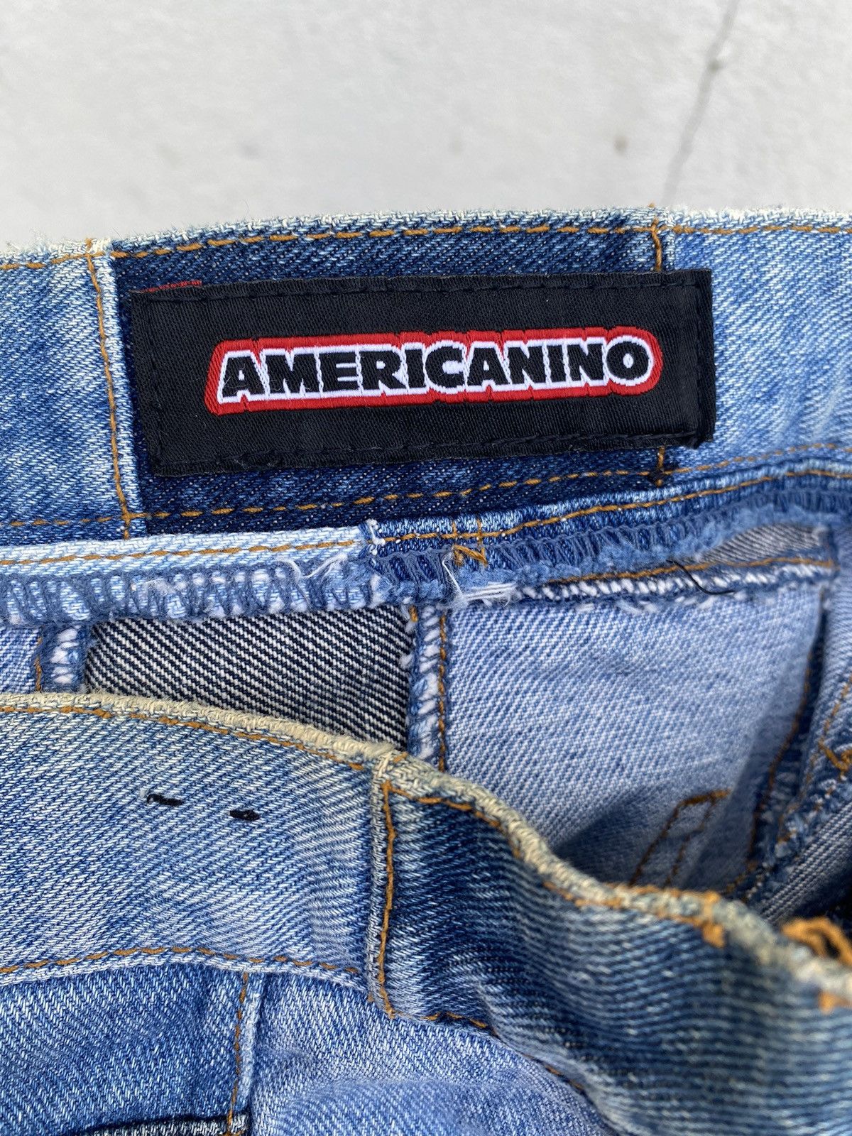 Japanese Brand × Vintage Flare Jeans Patchwork Americanino Denim Size US 29 - 8 Thumbnail