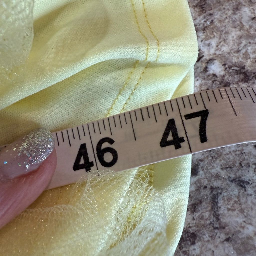 Asos ASOS Yellow Sweetheart Neck Sundress Midi Size M / US 6-8 / IT 42-44 - 7 Thumbnail