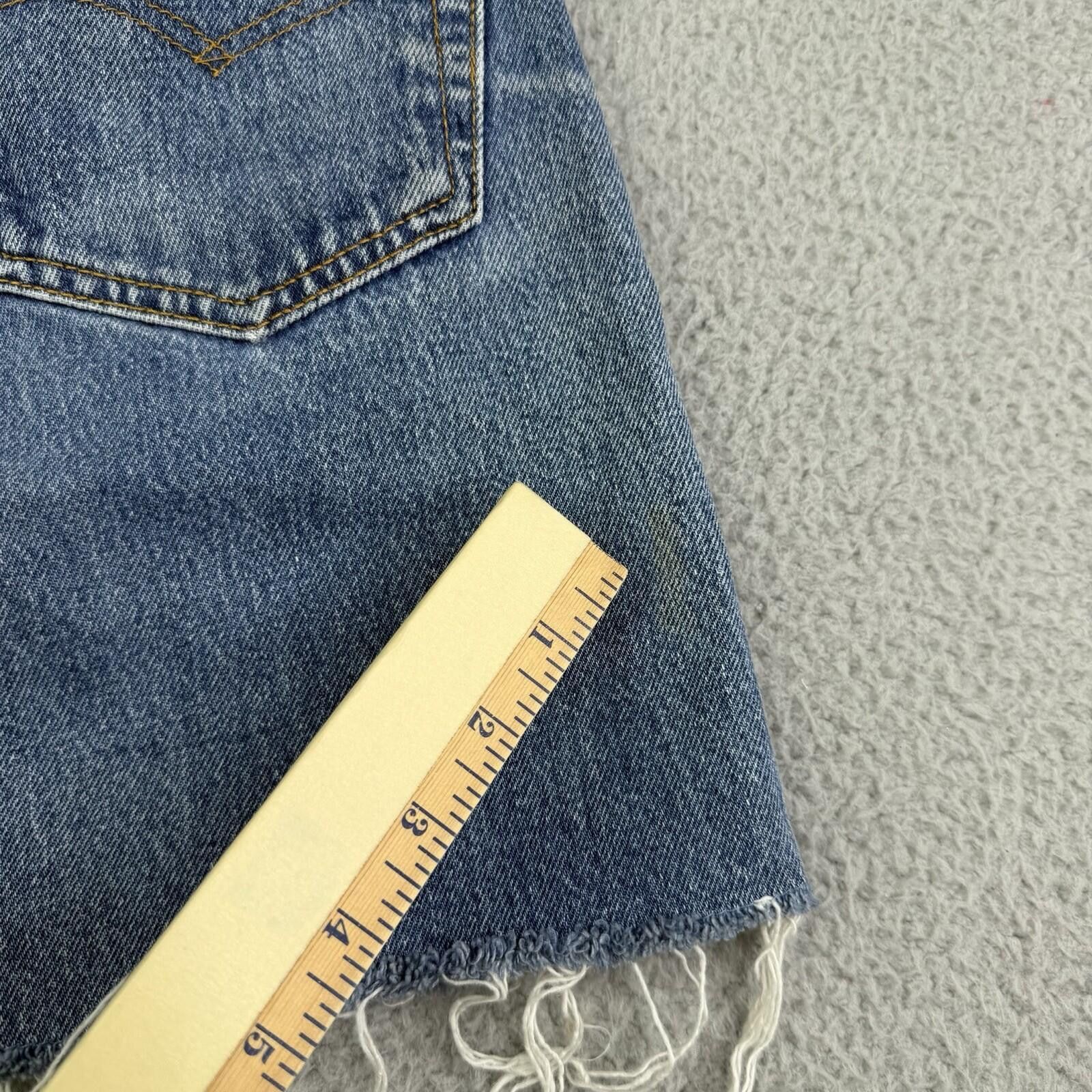 Other RE/DONE Levi's Blue Denim Skirt Raw Hem Sz 25 Button Fly Size 26" / US 2 / IT 38 - 12 Thumbnail