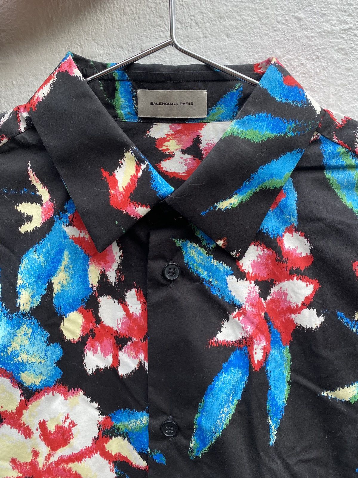Balenciaga Balenciaga Paris SS13 Floral Cotton Shirt & Scarf Size US M / EU 48-50 / 2 - 4 Thumbnail