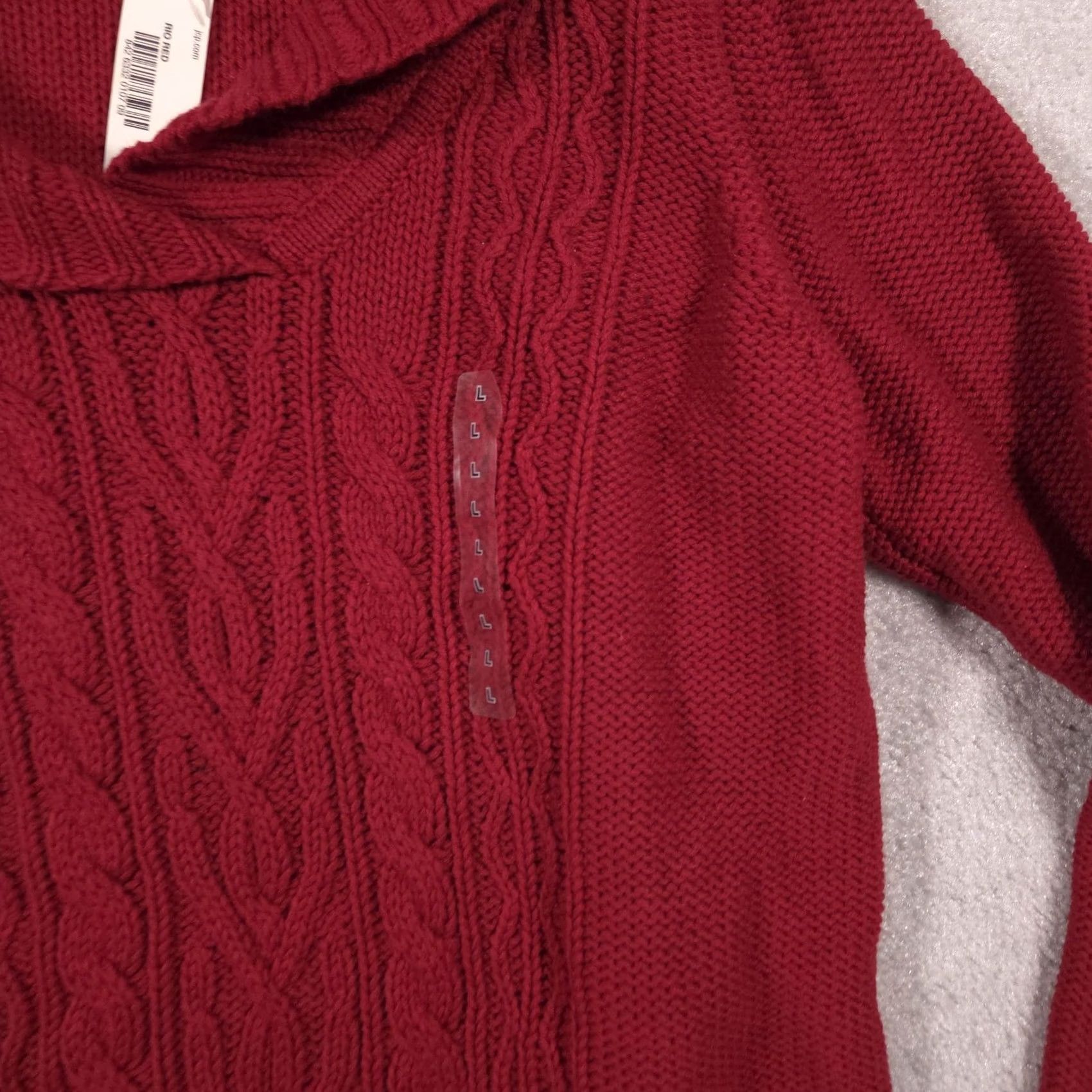 Vintage St. John's Bay Sweater Womens Large Red Cowl Neck Knit Pullover Long Sleeve Size L / US 10 / IT 46 - 4 Thumbnail