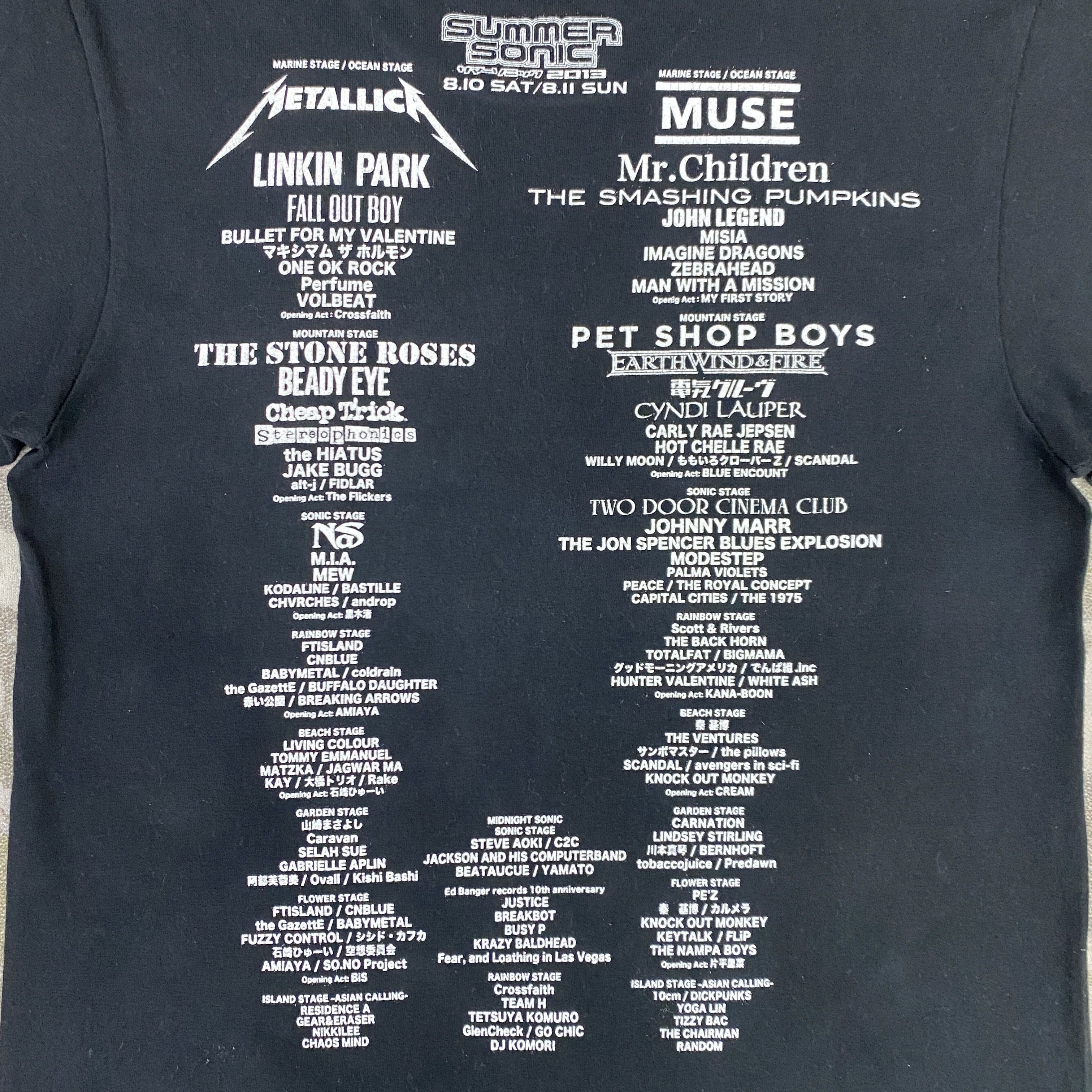 Band Tees Vintage Rare Shirt Band Summer Sonic Tshirt - I008 Size US M / EU 48-50 / 2 - 6 Thumbnail