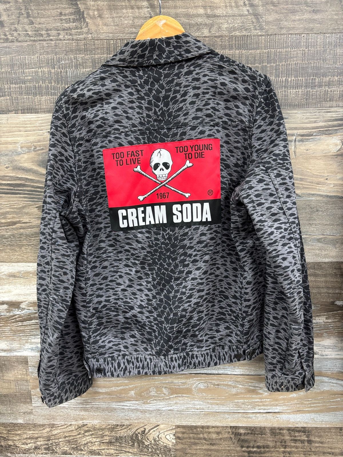 Undercover 4-Undercover Cream Soda Leopard Print Trucker Jacket Size US L / EU 52-54 / 3 - 6 Thumbnail