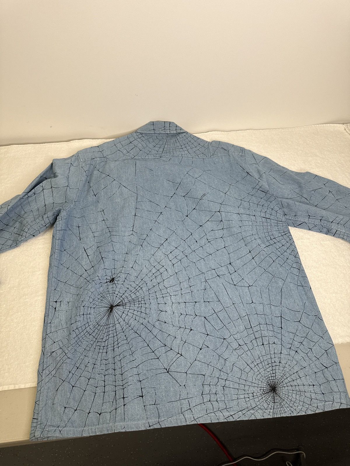 Supreme Demin Supreme Cobweb Button Up Size US L / EU 52-54 / 3 - 1 Thumbnail