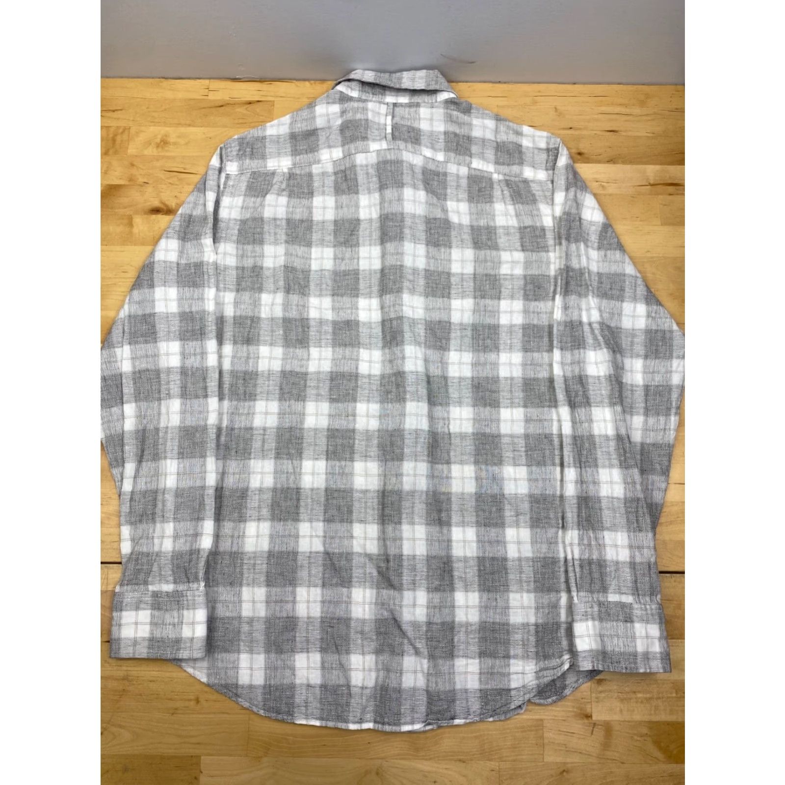 Banana Republic Banana Republic Button-Up Shirt Mens 15.5 Long Sleeve White Check 6355 Size US L / EU 52-54 / 3 - 2 Thumbnail