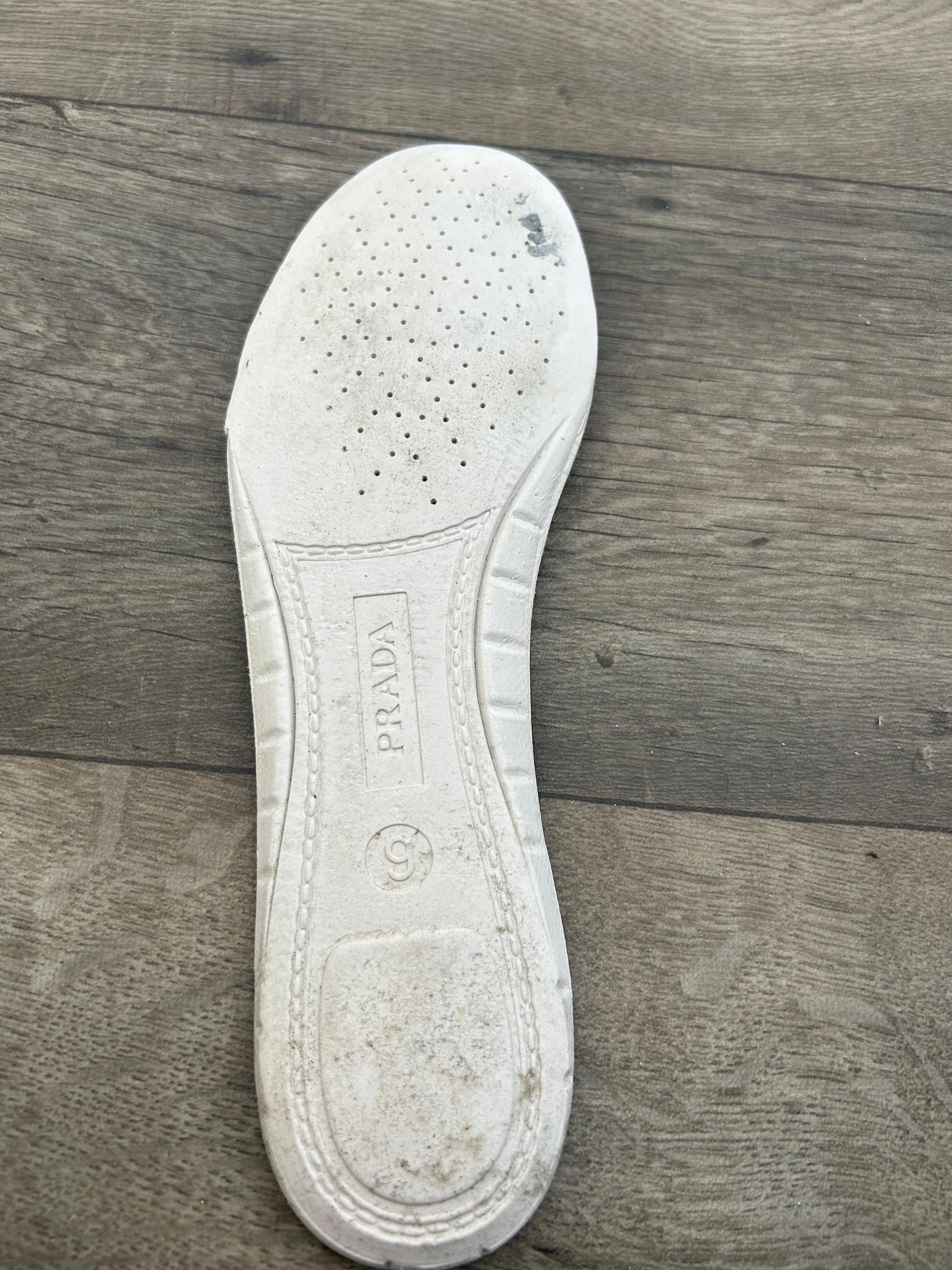 Prada White Prada Low Top Leather Sneakers Sz 9 UK Size US 10 / EU 43 - 9 Thumbnail