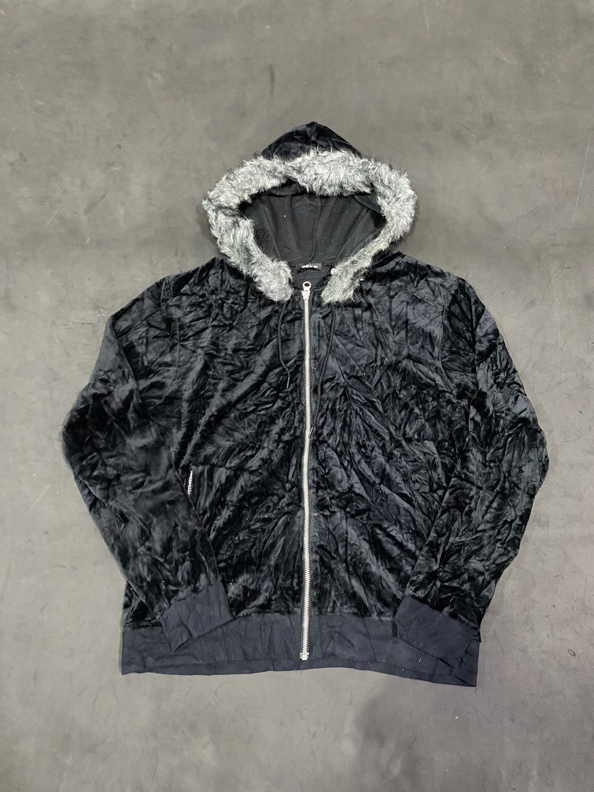 image of If Six Was Nine x Le Grande Bleu L G B Comme Ca Ism Japanese Velvet Furhoodie Lgb Styled in Black (