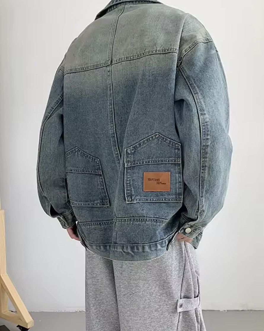 Japanese Brand Wash Blue Denim Jacket - Classic Button-Up Distressed Size US M / EU 48-50 / 2 - 4 Thumbnail