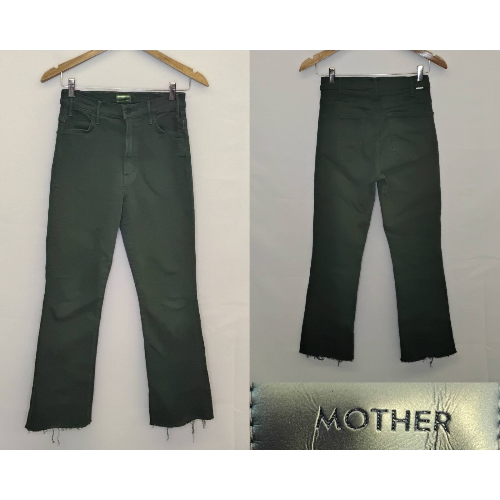 MOTHER Mother The Hustler Ankle Fray Women's 27" Green Distressed Size 27" / US 4 / IT 40 - 1 Thumbnail