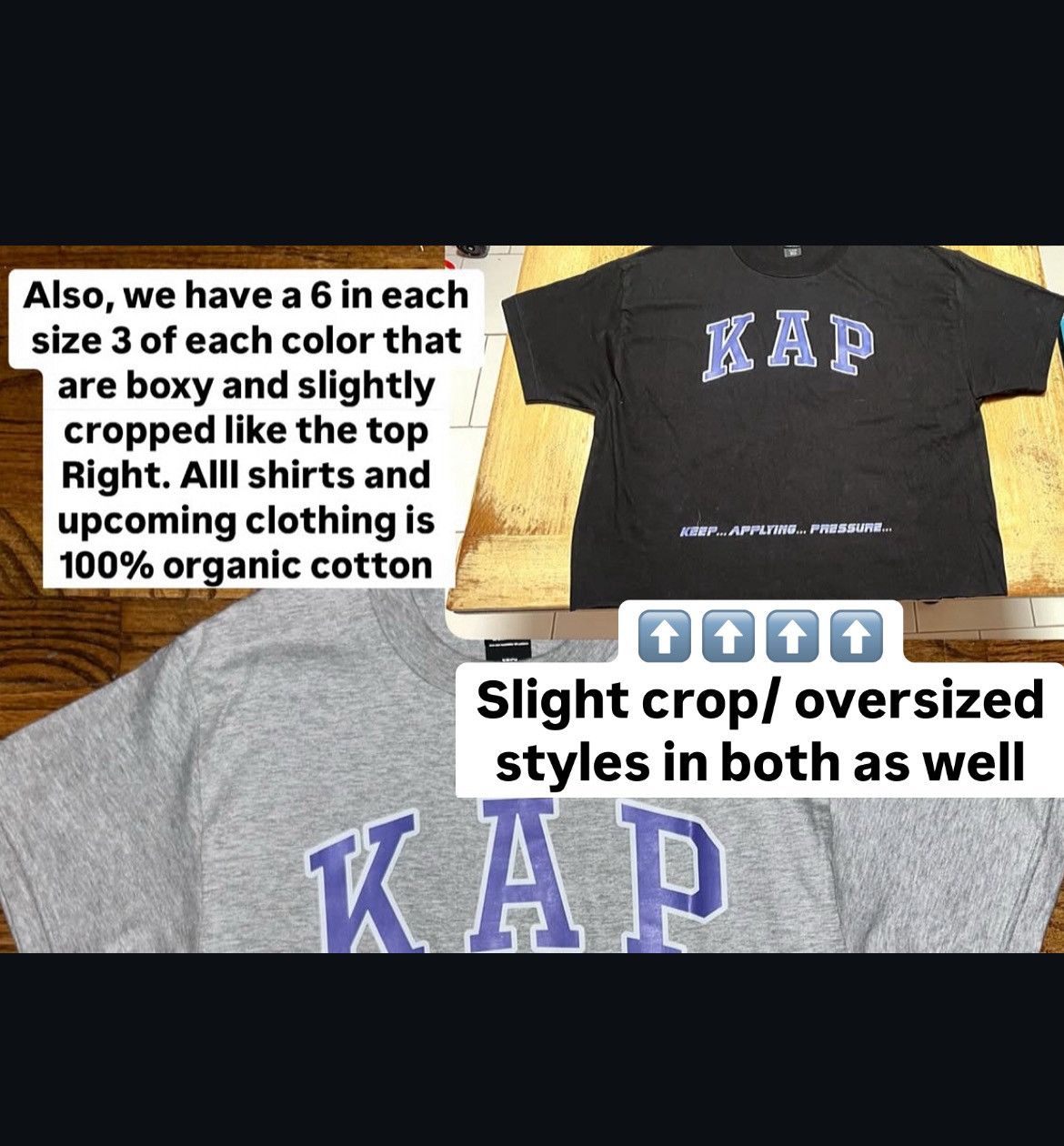 Other NEW mens Large SS T shirt “KAP” university streetwear purple Size US L / EU 52-54 / 3 - 10 Thumbnail