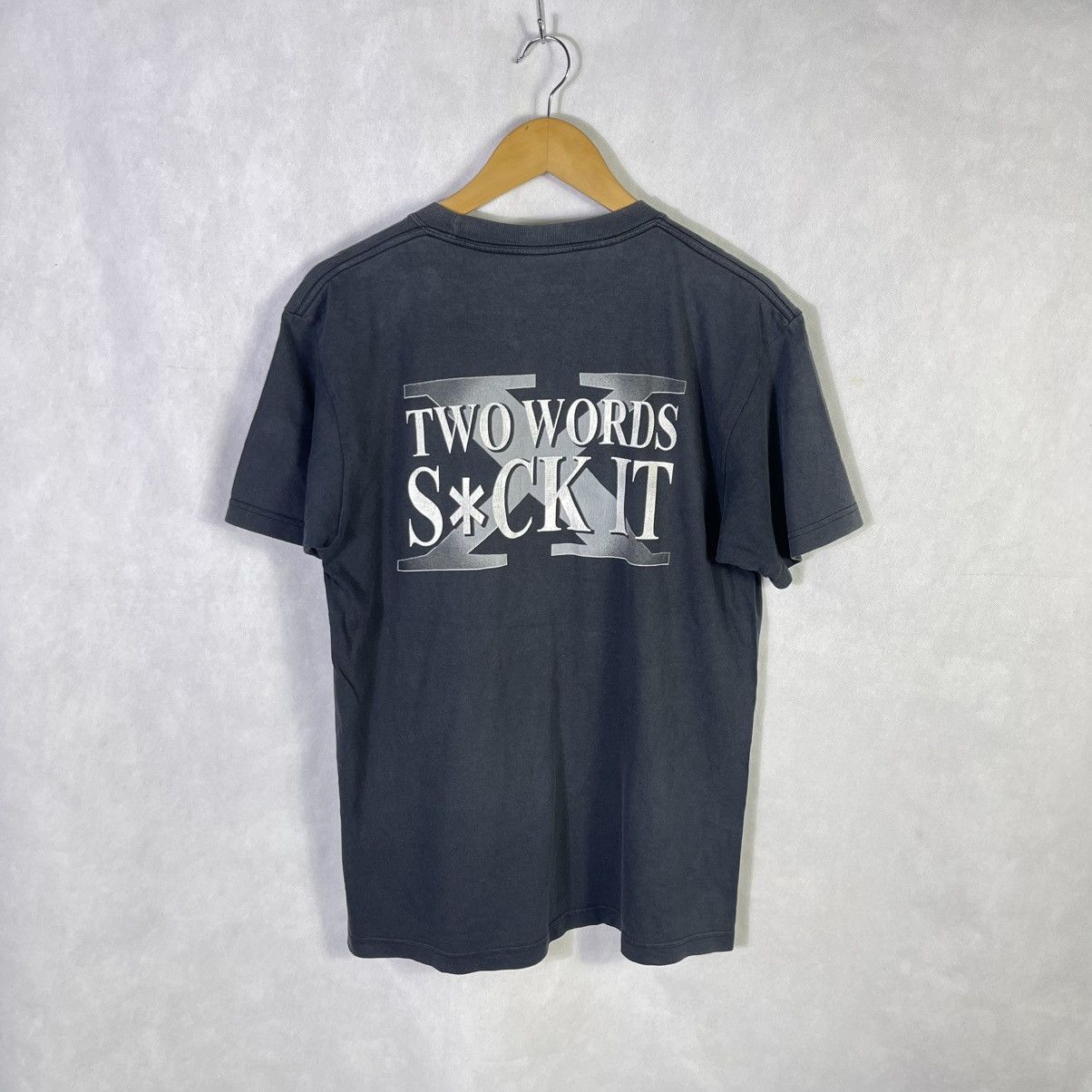 WWE Vintage D-Generation X Two Words S*ck It Wrestling Tshirt Size US L / EU 52-54 / 3 - 3 Thumbnail