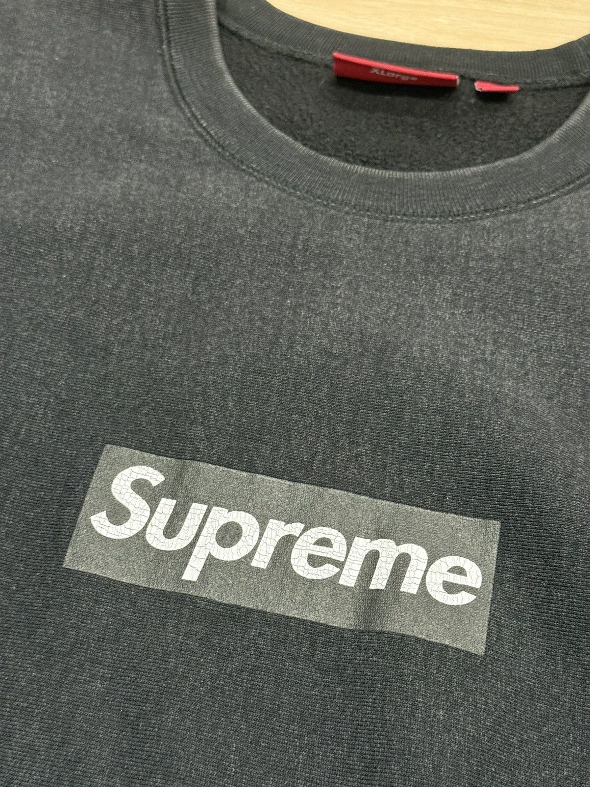 Supreme Supreme Washed Box Logo Crewneck Size US XL / EU 56 / 4 - 2 Thumbnail