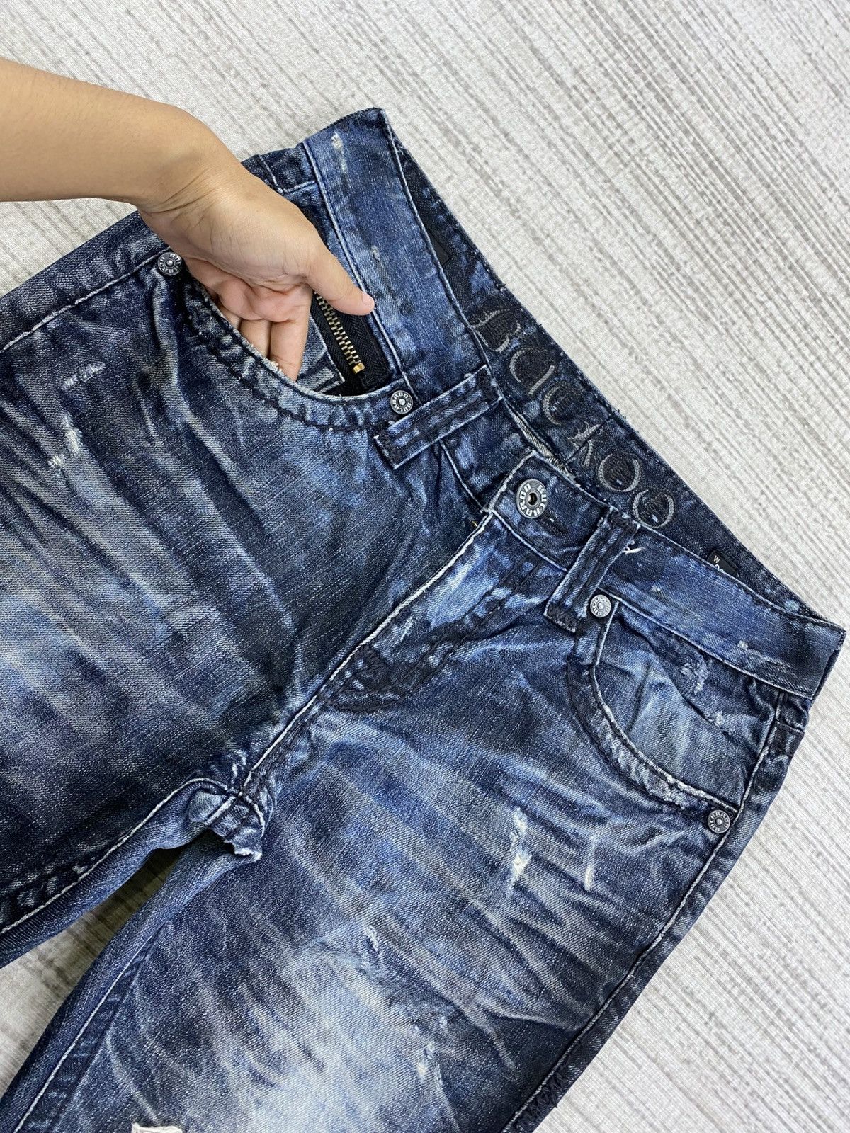 If Six Was Nine 🔥Buckaroo Jeans Distressed Rare Denim Pants Size US 32 / EU 48 - 7 Thumbnail