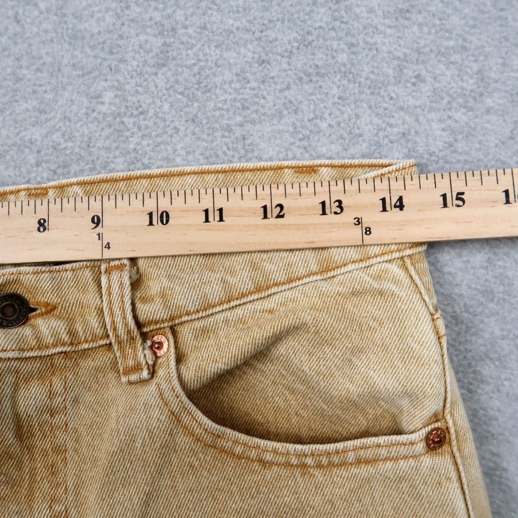 Levi's VINTAGE Levi's 550 Jeans Men's 29x30 Tan Denim Relaxed Fit USA Made 90s 5-Pocket Style Mens Size US 29 - 6 Thumbnail