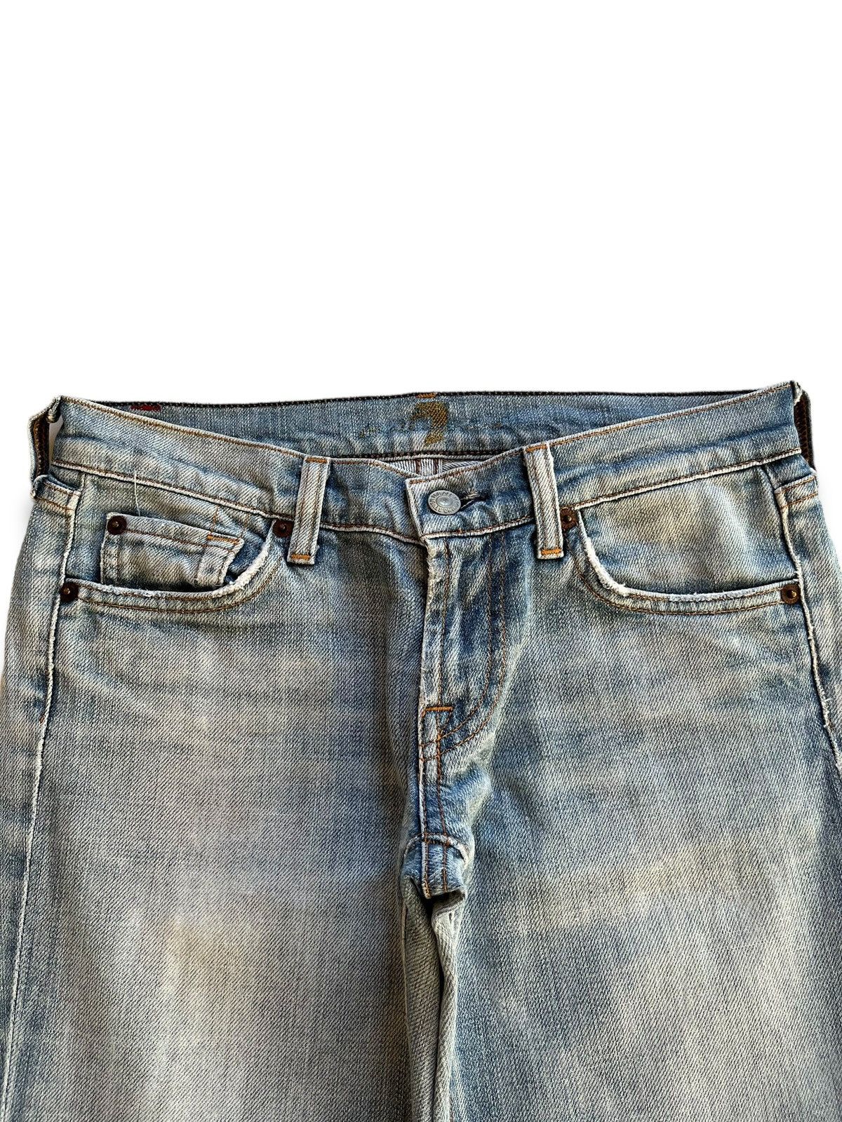 7 For All Mankind Vintage 7 For All Mankind Faded Wash Distressed Flare Jeans Size 29" - 4 Thumbnail