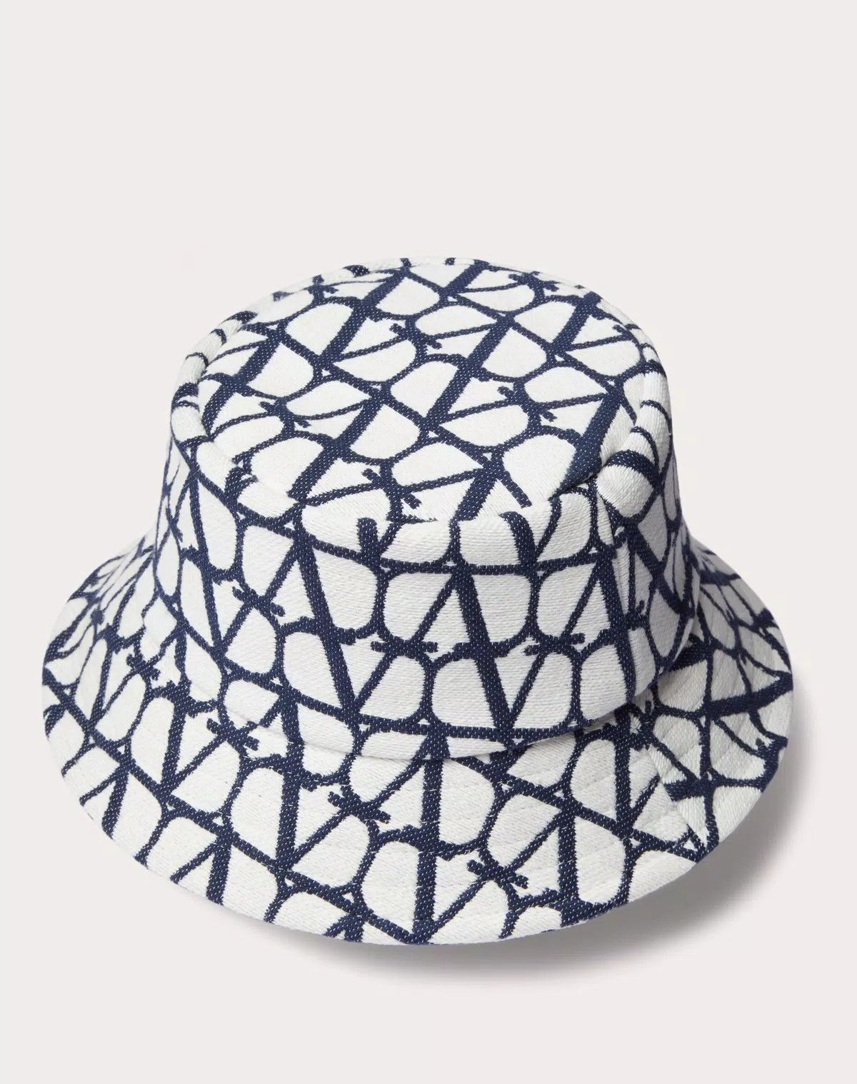 Valentino oc11z0725 Size:56/ Crochet Bucket Hat in Melange Black Size ONE SIZE - 3 Thumbnail