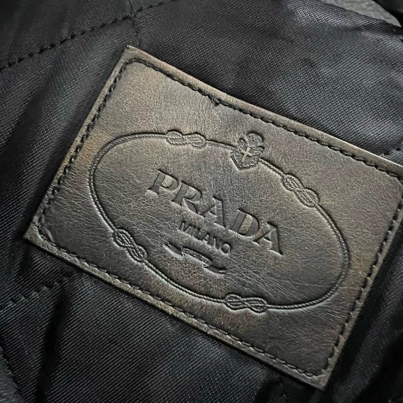 Prada Prada Leather-matched contrast color lapel jacket 2502-Next Size US M / EU 48-50 / 2 - 4 Thumbnail