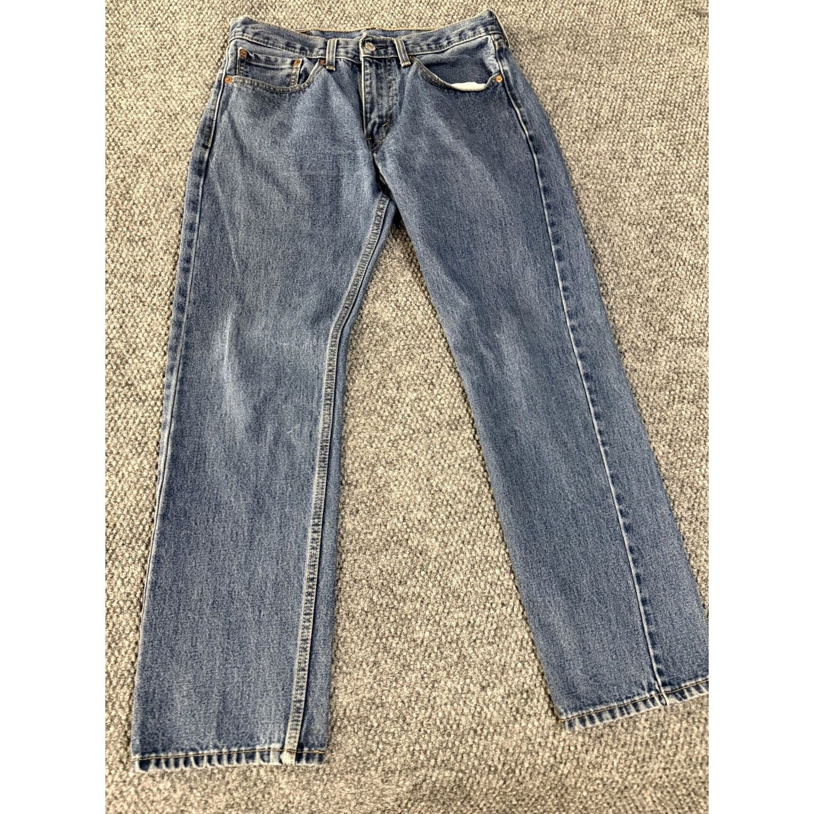 Levi's Levi's 505 Jeans Mens 31x30 Blue Regular Fit Straight Leg Denim Pants Medium Wash Pants Straight Leg Jeans Mens 31x30 Denim Blue Levi's 505 Mens Size US 31 - 2 Thumbnail