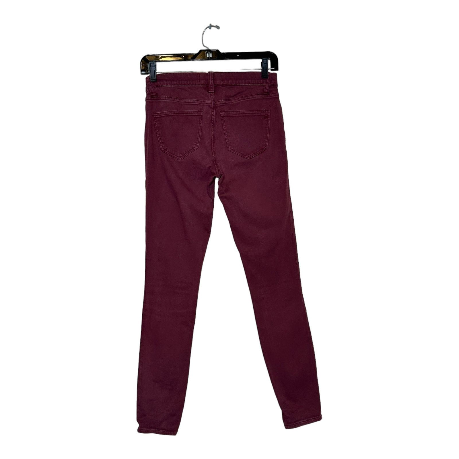 Madewell Madewell burgundy skinny skinny stretch jeans size 25 - 0 Size 25" / US 0 / IT 36 - 2 Thumbnail