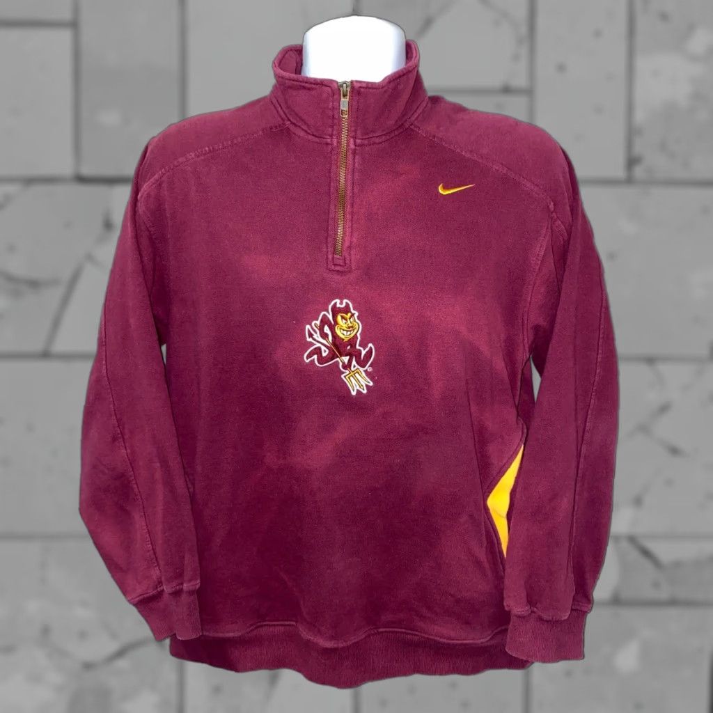 Nike VINTAGE Nike Sweater 1/2 Zip Red ASU Sun Devils Size S Mens Size US S / EU 44-46 / 1 - 1 Thumbnail