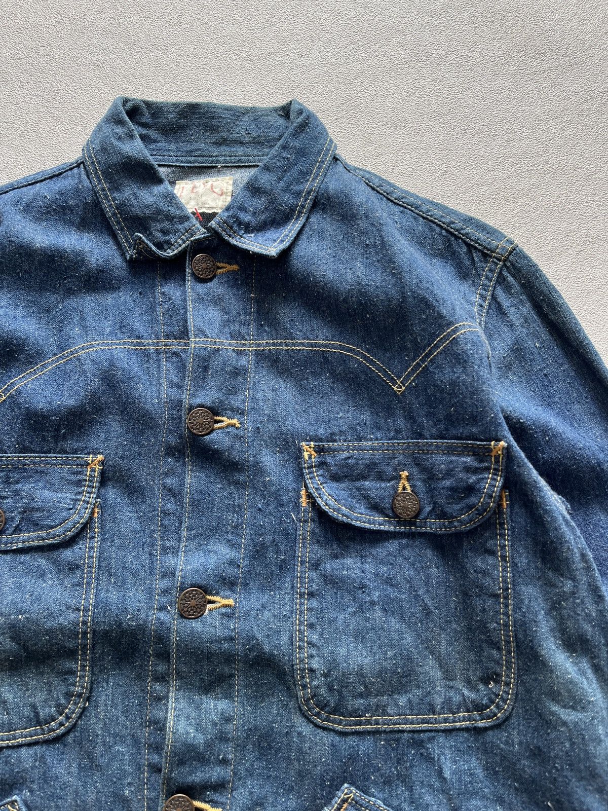 Orslow 70s Indigo - Western Denim Jacket Size US L / EU 52-54 / 3 - 4 Thumbnail