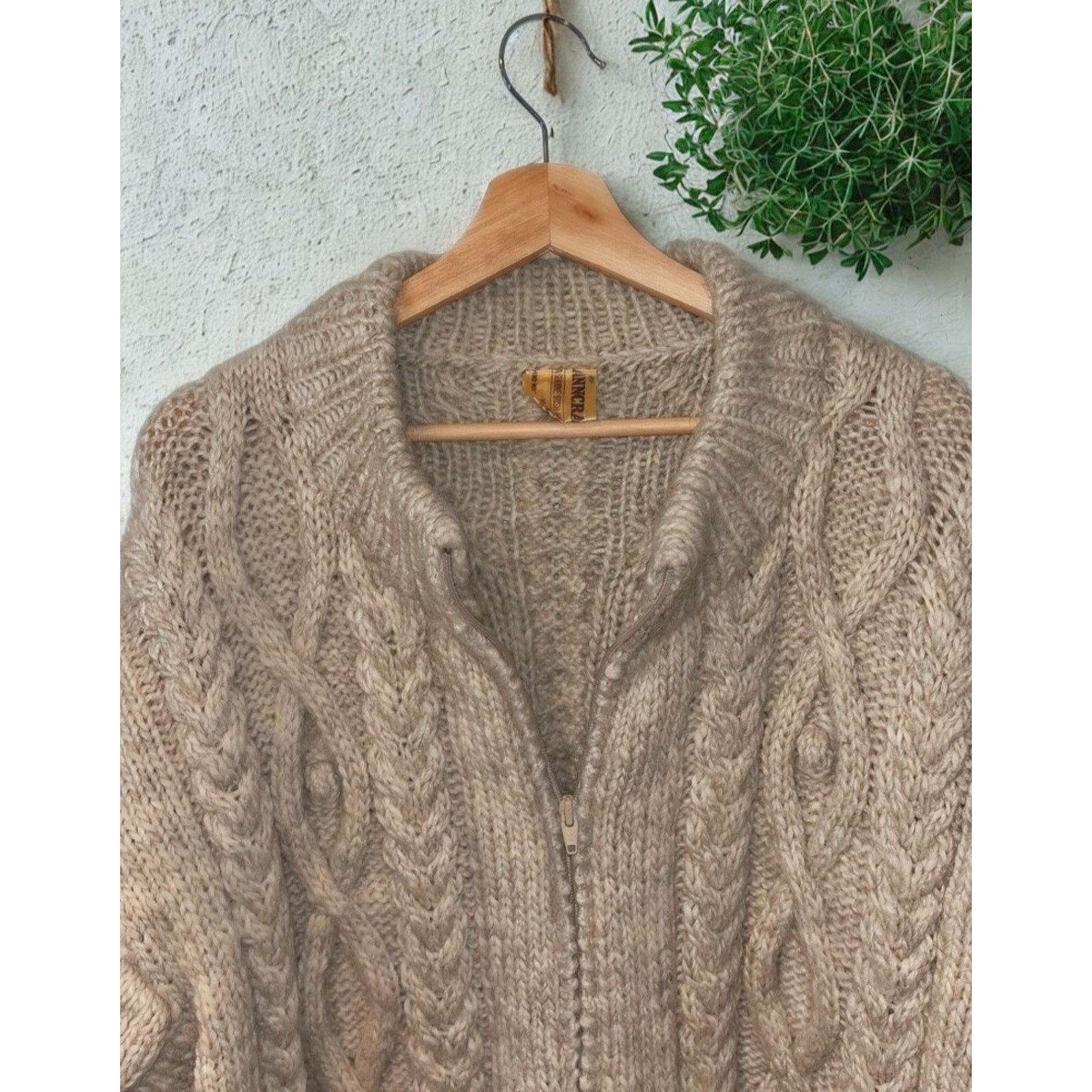 Other Anncraft Donegal Irish Wool Fisherman Sweater L Full Zip Size US L / EU 52-54 / 3 - 4 Thumbnail