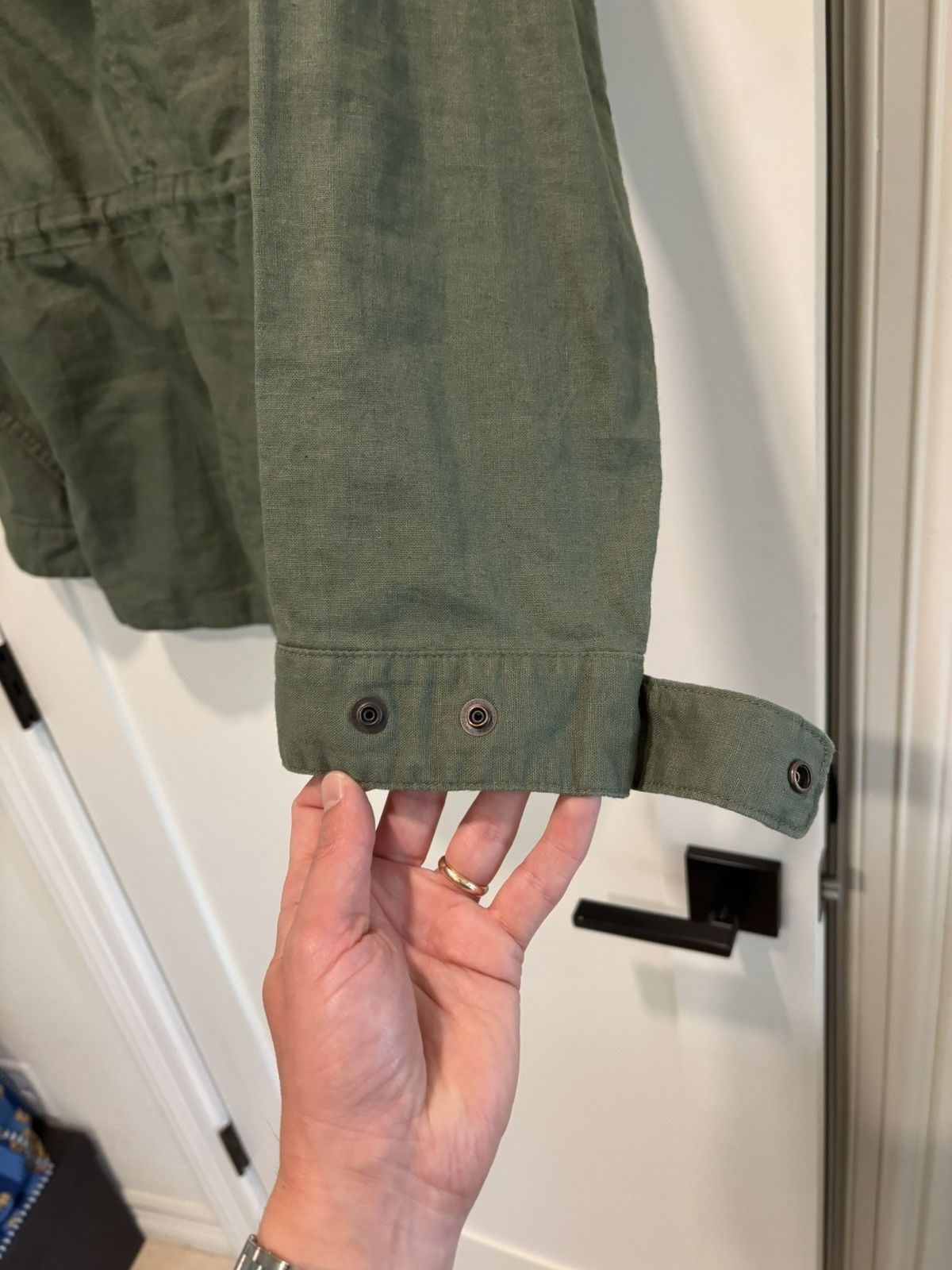 Fujito Fujito Sage Green Linen Anorak Size US S / EU 44-46 / 1 - 3 Thumbnail
