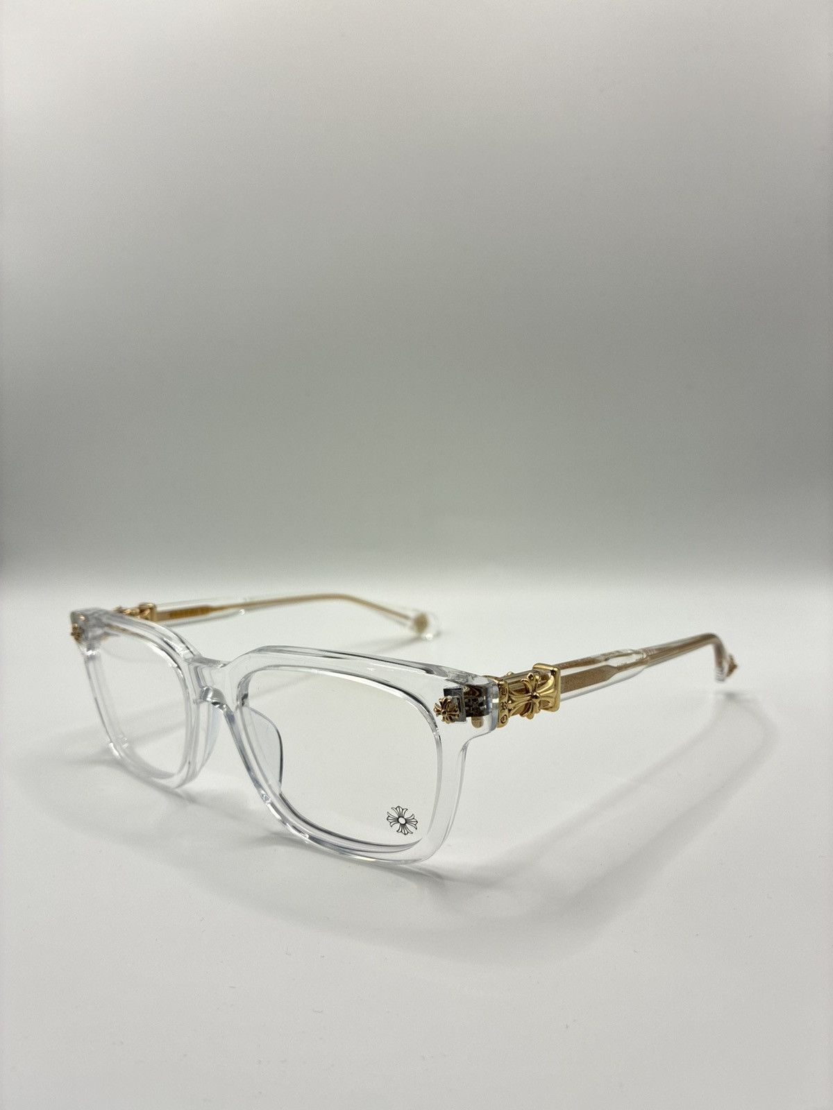Chrome Hearts Chrome Hearts Cox Ucker Crystal-Gold Glasses Size ONE SIZE - 1 Thumbnail