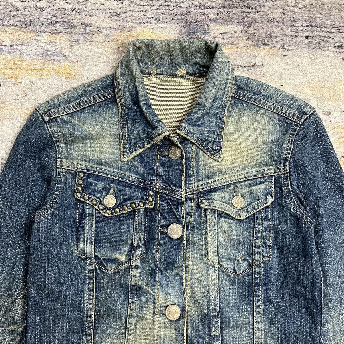 Hysteric Glamour × Le Grande Bleu (L.G.B.) Vintage Hysteric Glamour Love Buzz studded denim jacket Size XS / US 0-2 / IT 36-38 - 3 Thumbnail