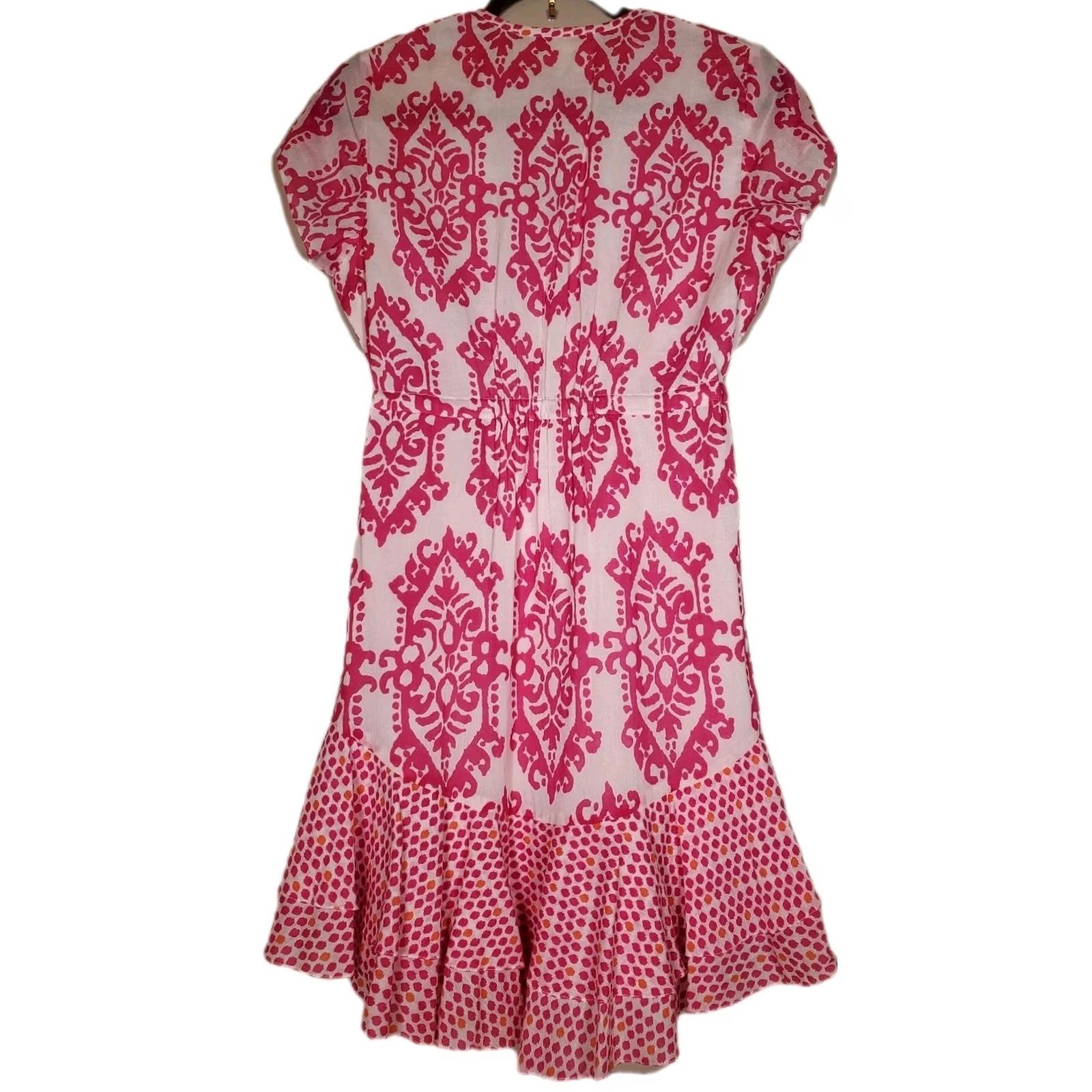 Vintage Rungolee Bellini Cotton Mini Dress Pink Ikat Women's XS Size XS / US 0-2 / IT 36-38 - 3 Thumbnail