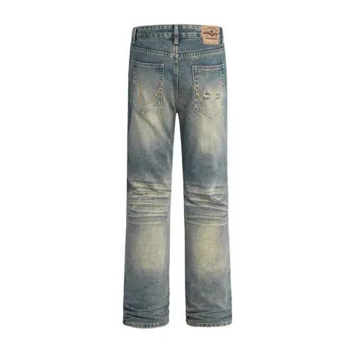 Japanese Brand × Jean Men's punk gradient washed straight distressed jeans y2k Size US 32 / EU 48 - 2 Thumbnail