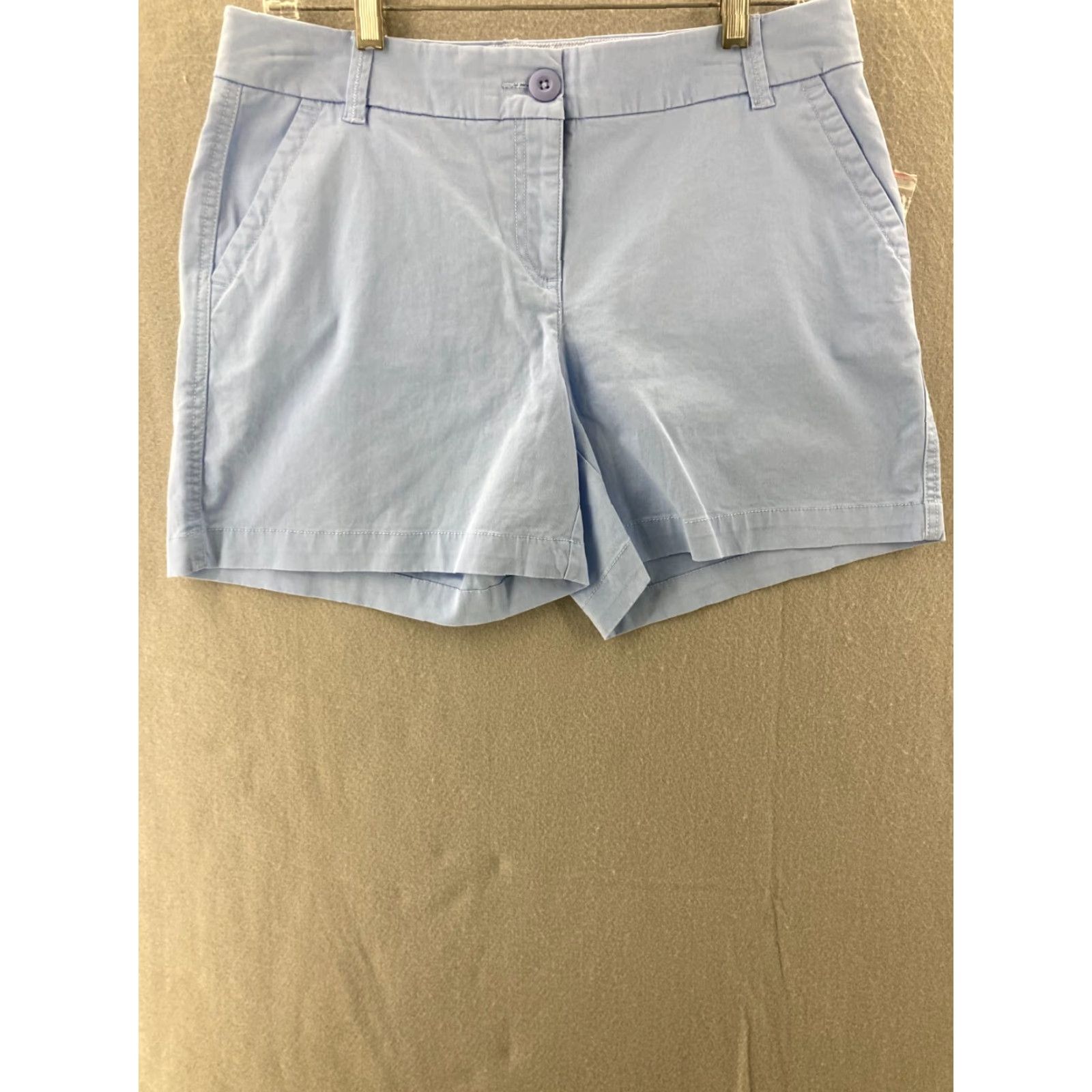 Vintage Crown and Ivy Chino Shorts Womens 4 Blue Solid Activewear Casual Travel Size 27" / US 4 / IT 40 - 2 Thumbnail