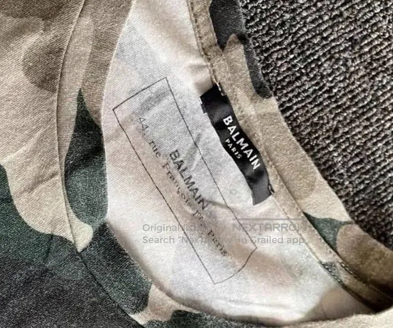 Balmain Balmain Camo Short Sleeve Logo T. Size US XL / EU 56 / 4 - 5 Thumbnail