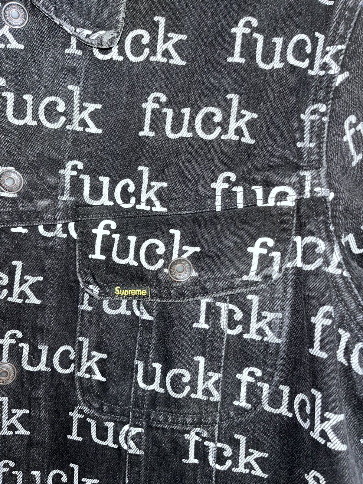 Supreme Supreme Fuck Denim Jacket Size US L / EU 52-54 / 3 - 6 Thumbnail