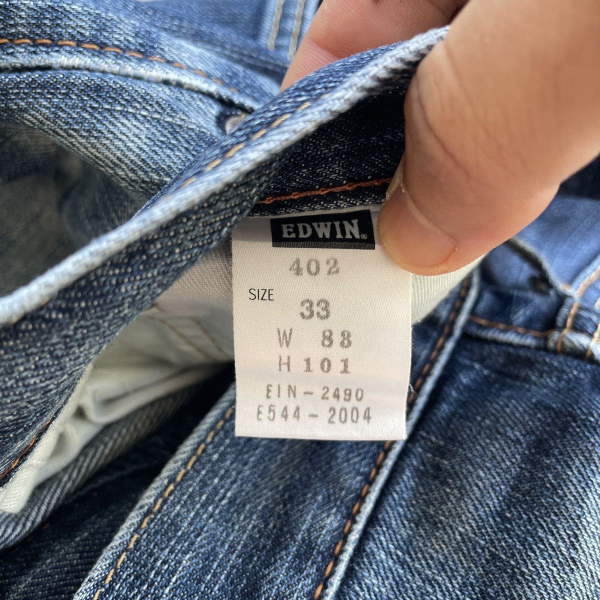 Edwin × Jean Vintage Edwin Made In Japan Distressed Faded Jeans Pants W33 Size US 33 - 8 Thumbnail
