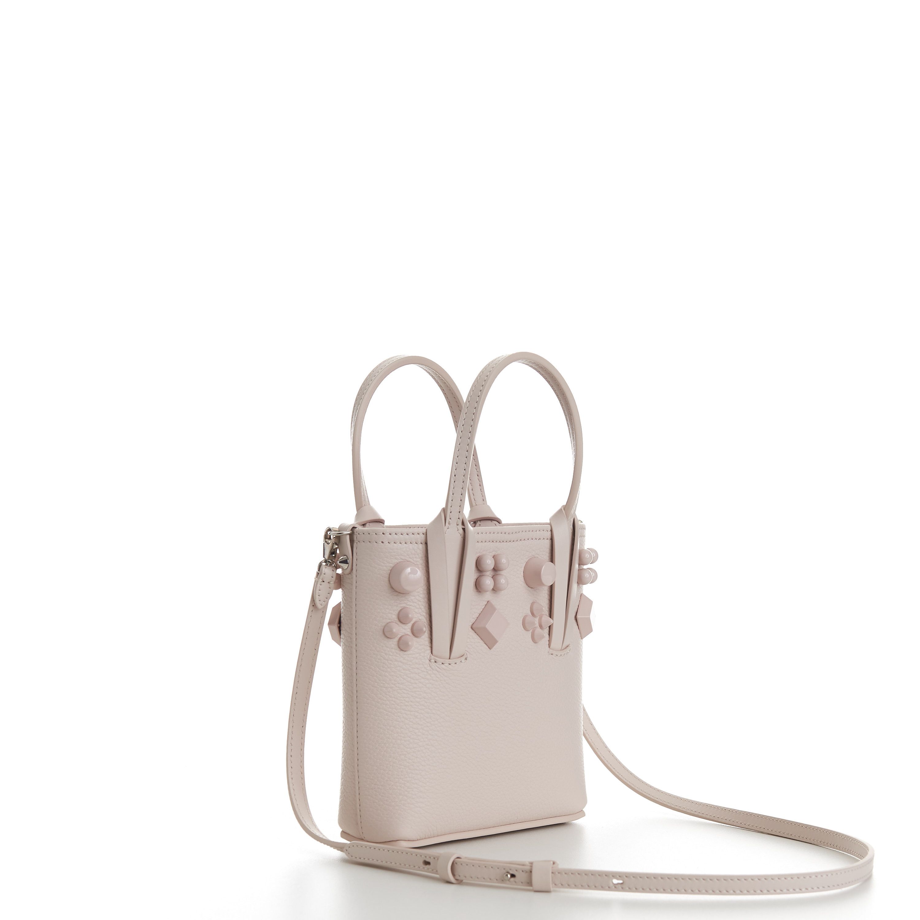 Christian Louboutin Cabata N/S Mini Bag - Milk White Leather, Tonal Spikes Size ONE SIZE - 4 Thumbnail