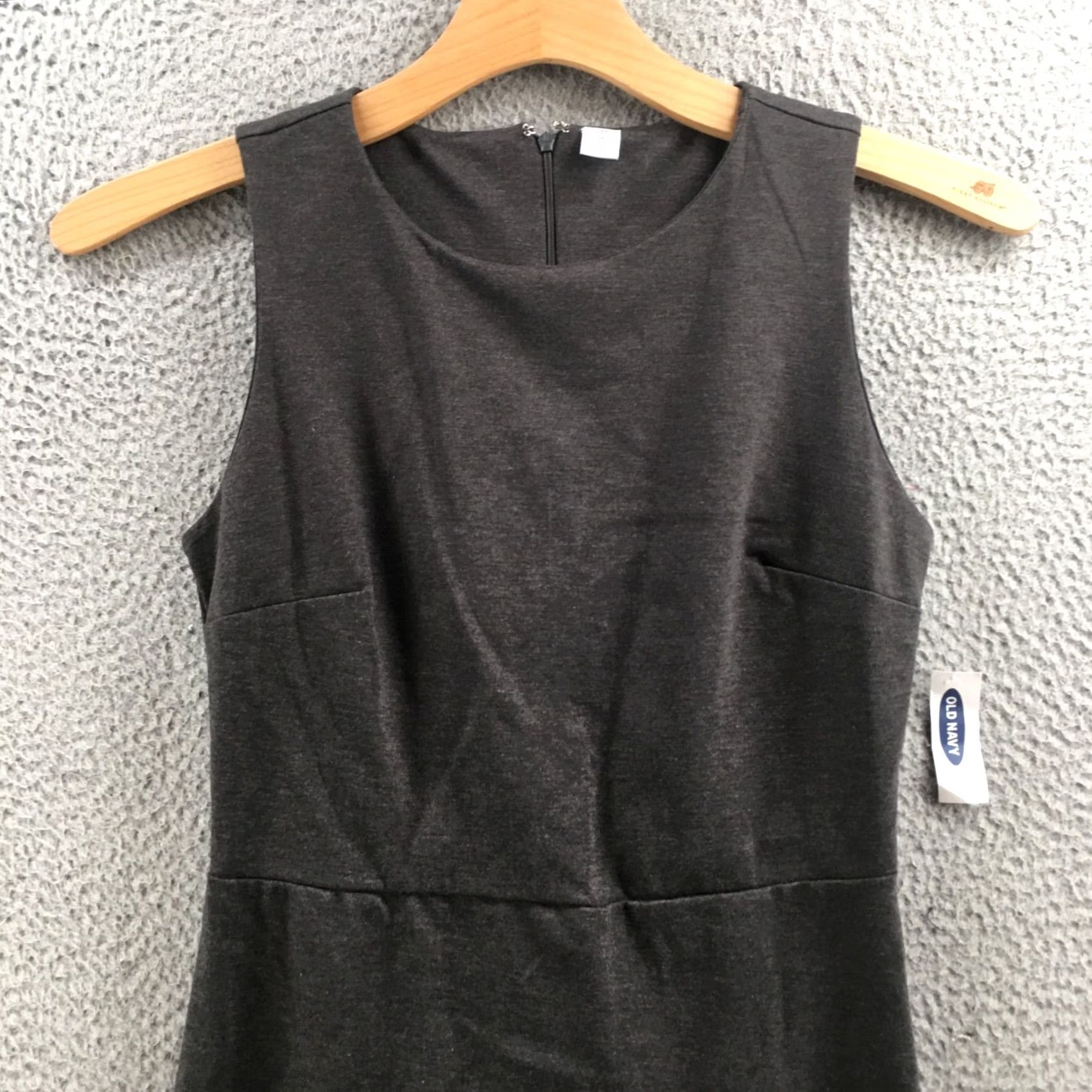Old Navy Old Navy Sheath Dress Womens M Tall Gray Cotton Blend Sleeveless Back Zip NEW Size M / US 6-8 / IT 42-44 - 2 Thumbnail